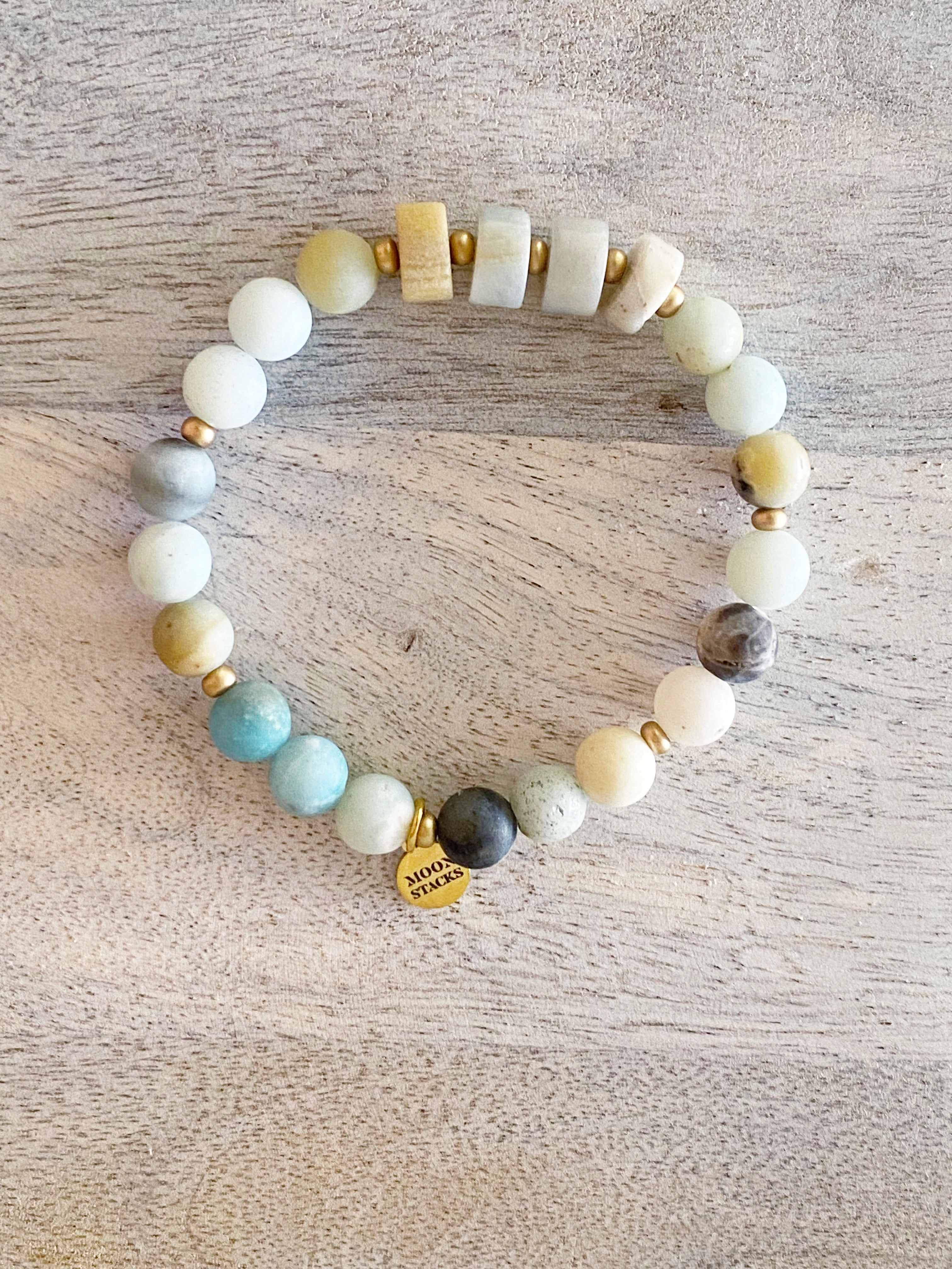 Italia Amazonite Single Beaded Bracelet