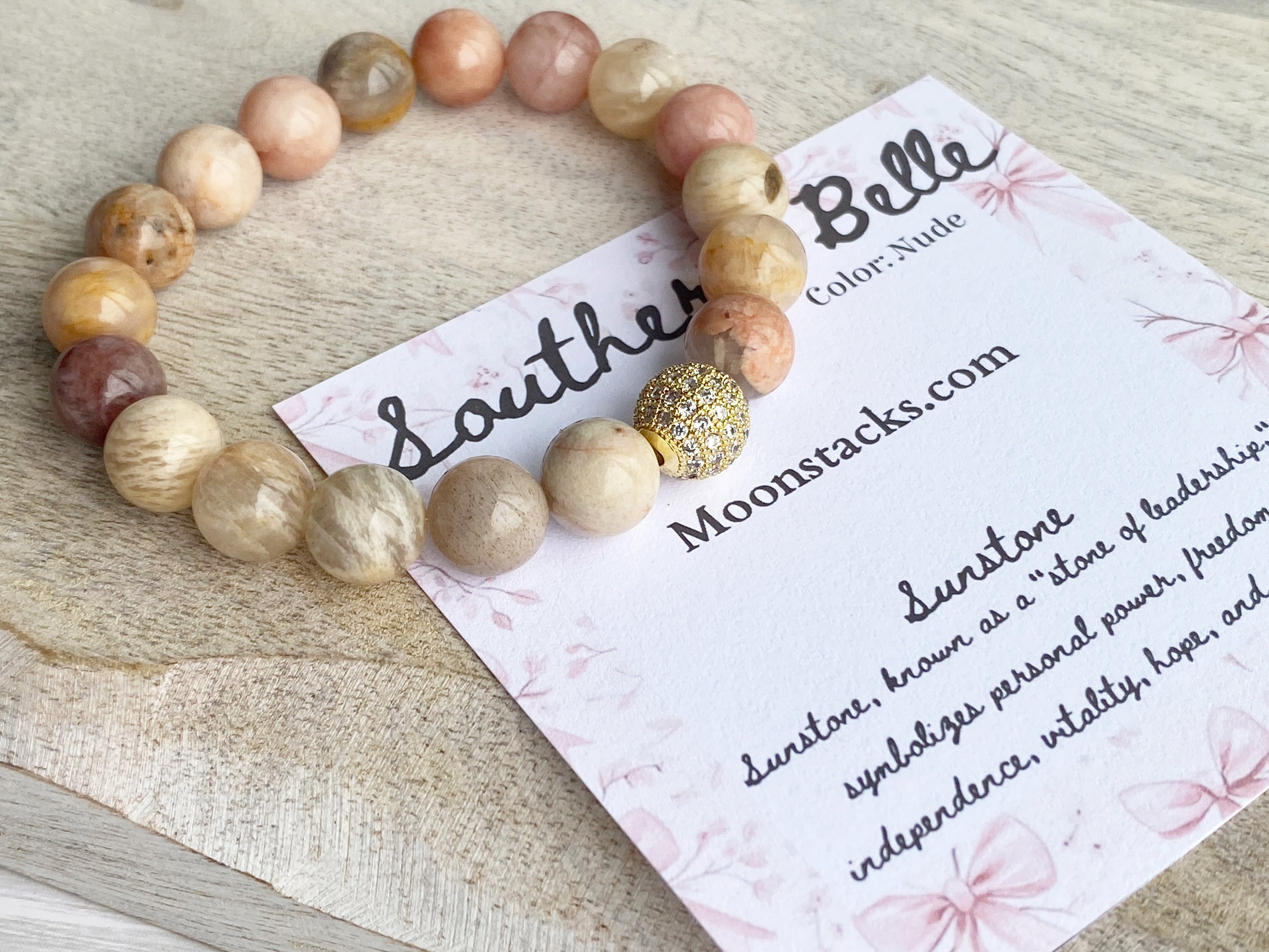 Nude Color Sunstone Southern Belle Bracelet