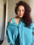 Angel Gauze Top Teal
