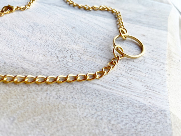 Gold Circle Necklace
