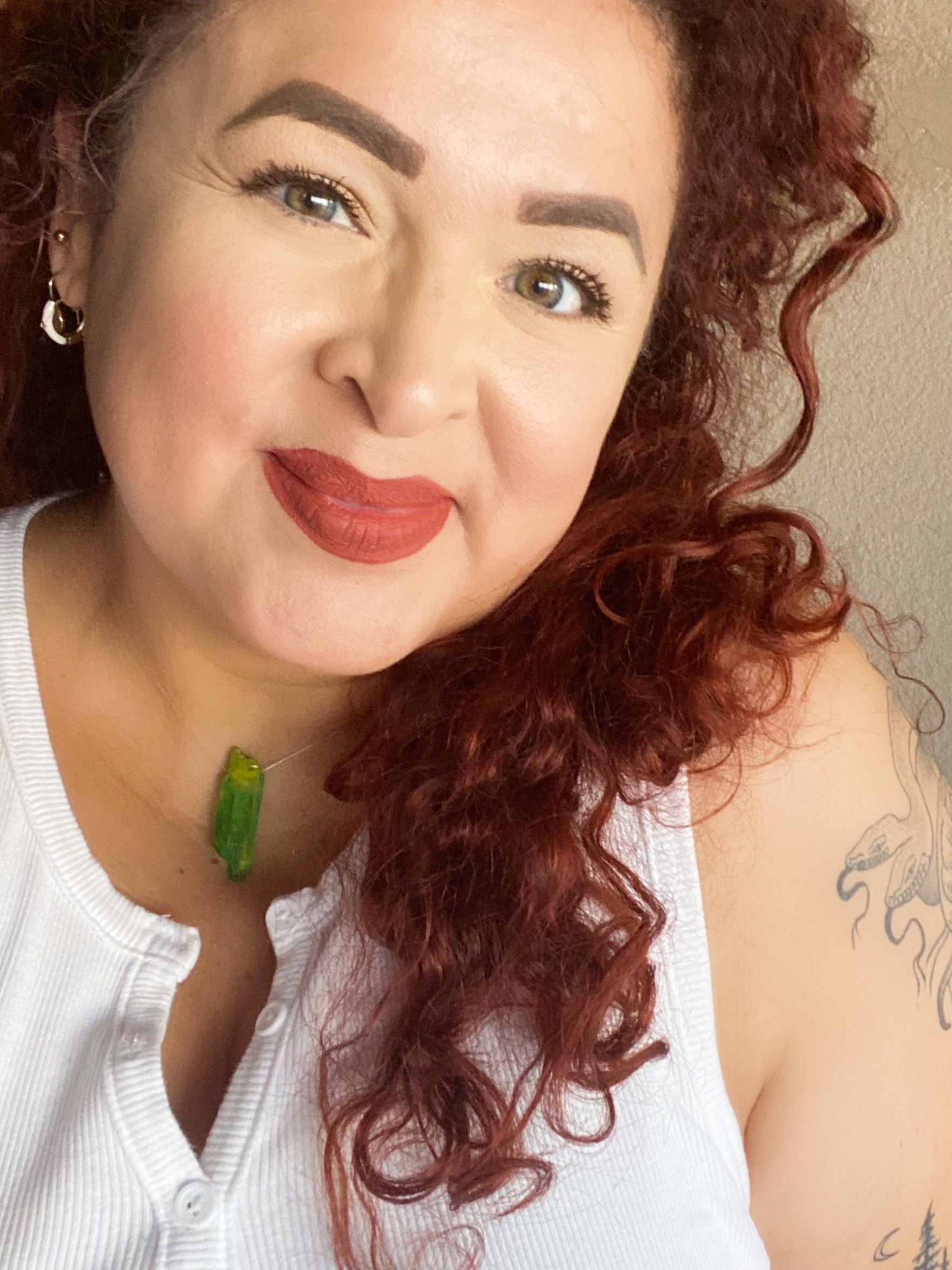 The Gigi Quartz Necklace-Green