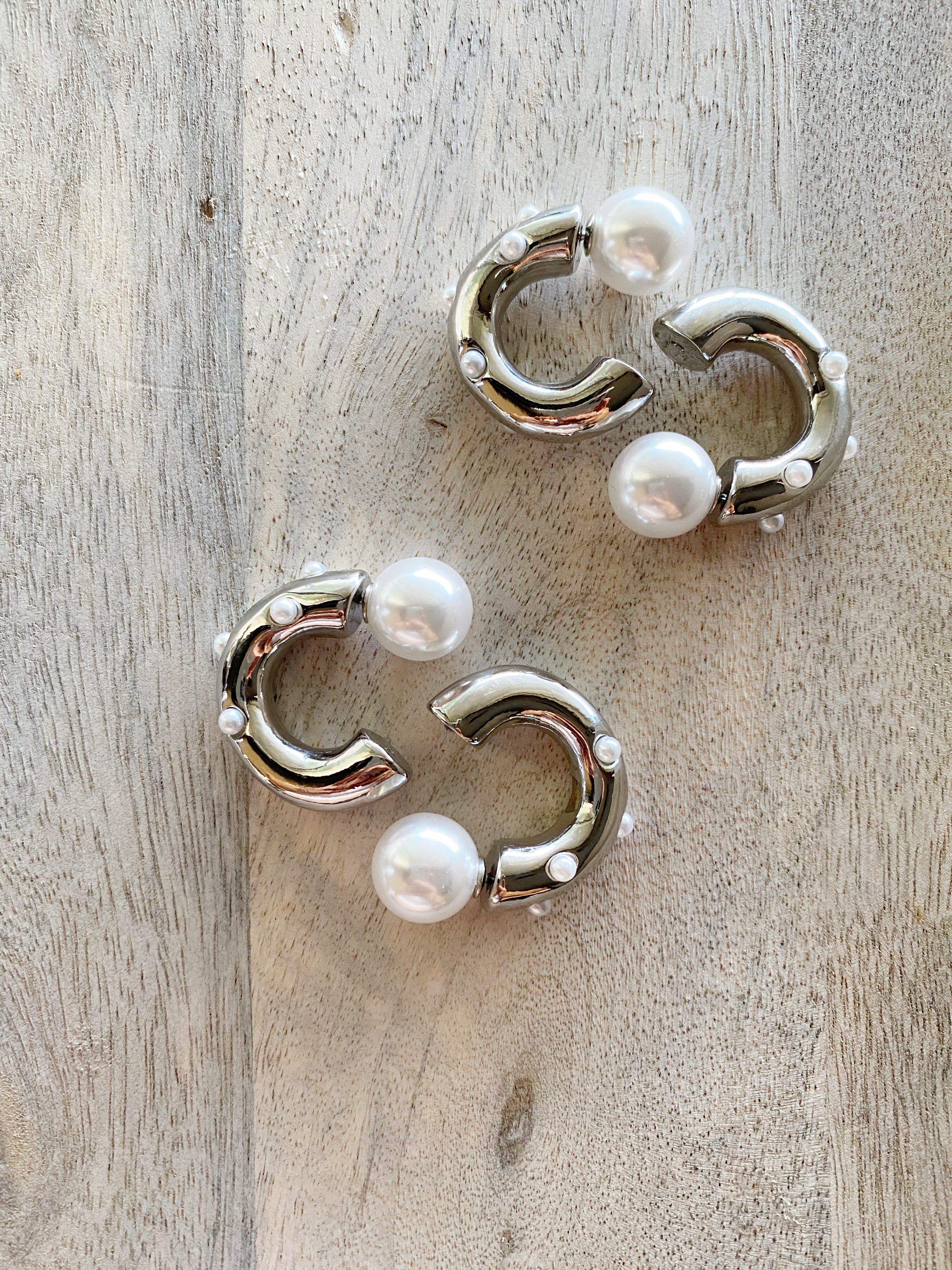 Averly Earrings-Silver Tone