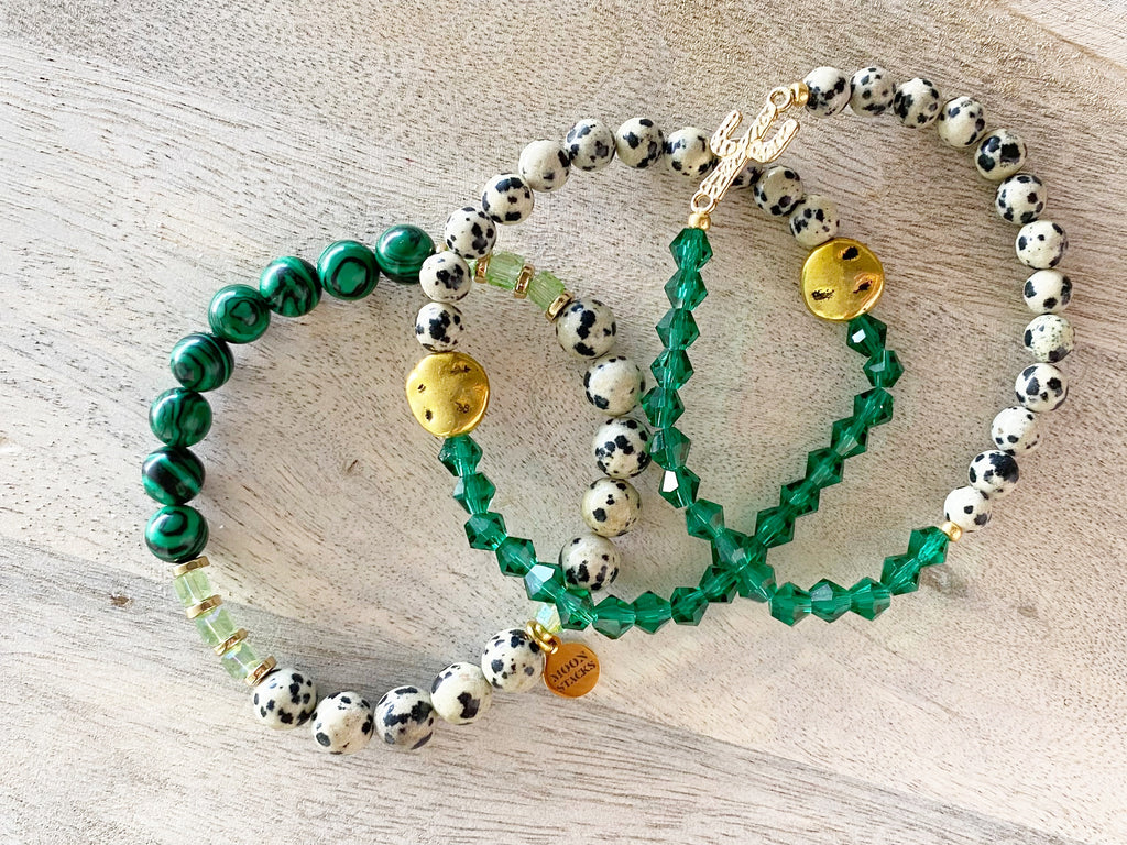 Desert Gem Beaded Bracelet Stack