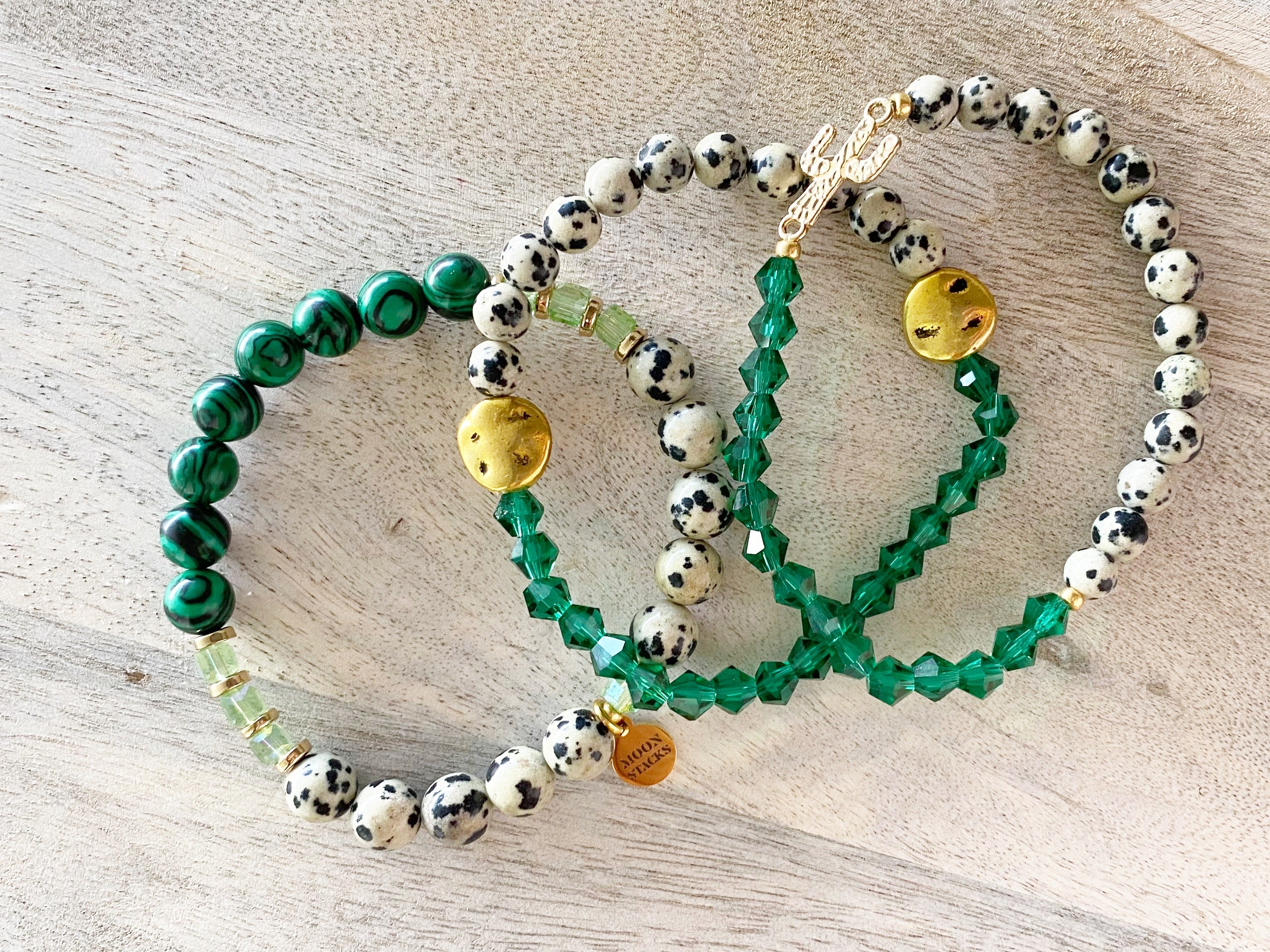 Desert Gem Beaded Bracelet Stack