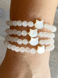 Meredith White Beaded Bracelet