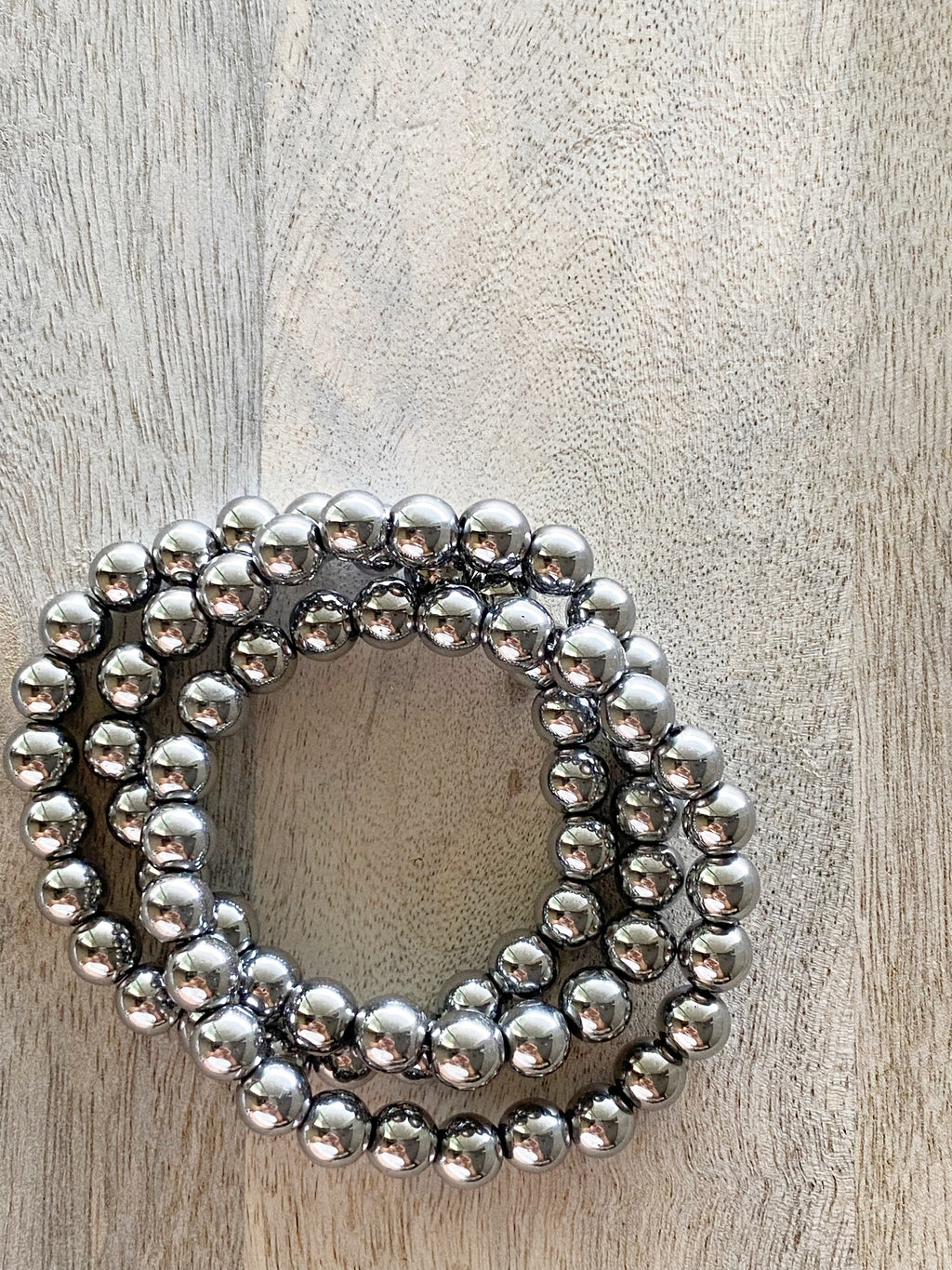 Hematite Single Beaded Bracelet