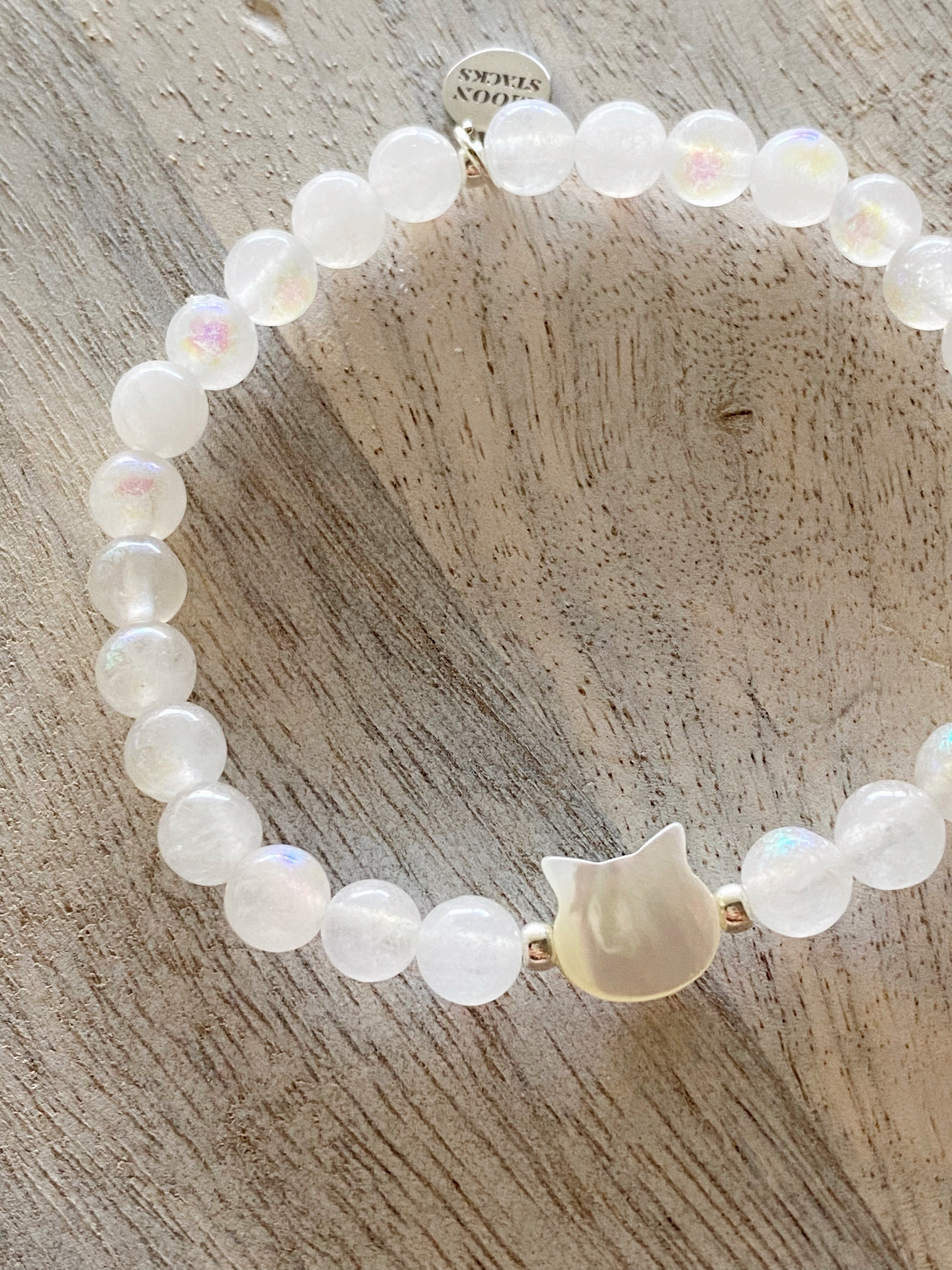 Meredith White Beaded Bracelet