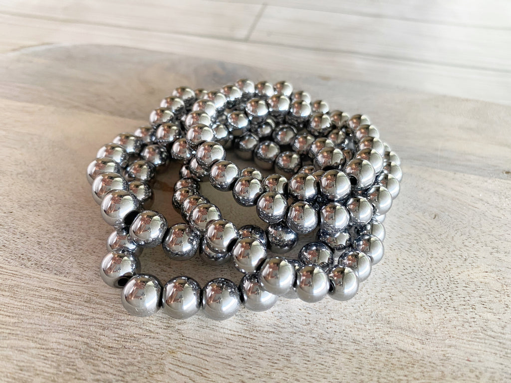 Hematite Single Beaded Bracelet