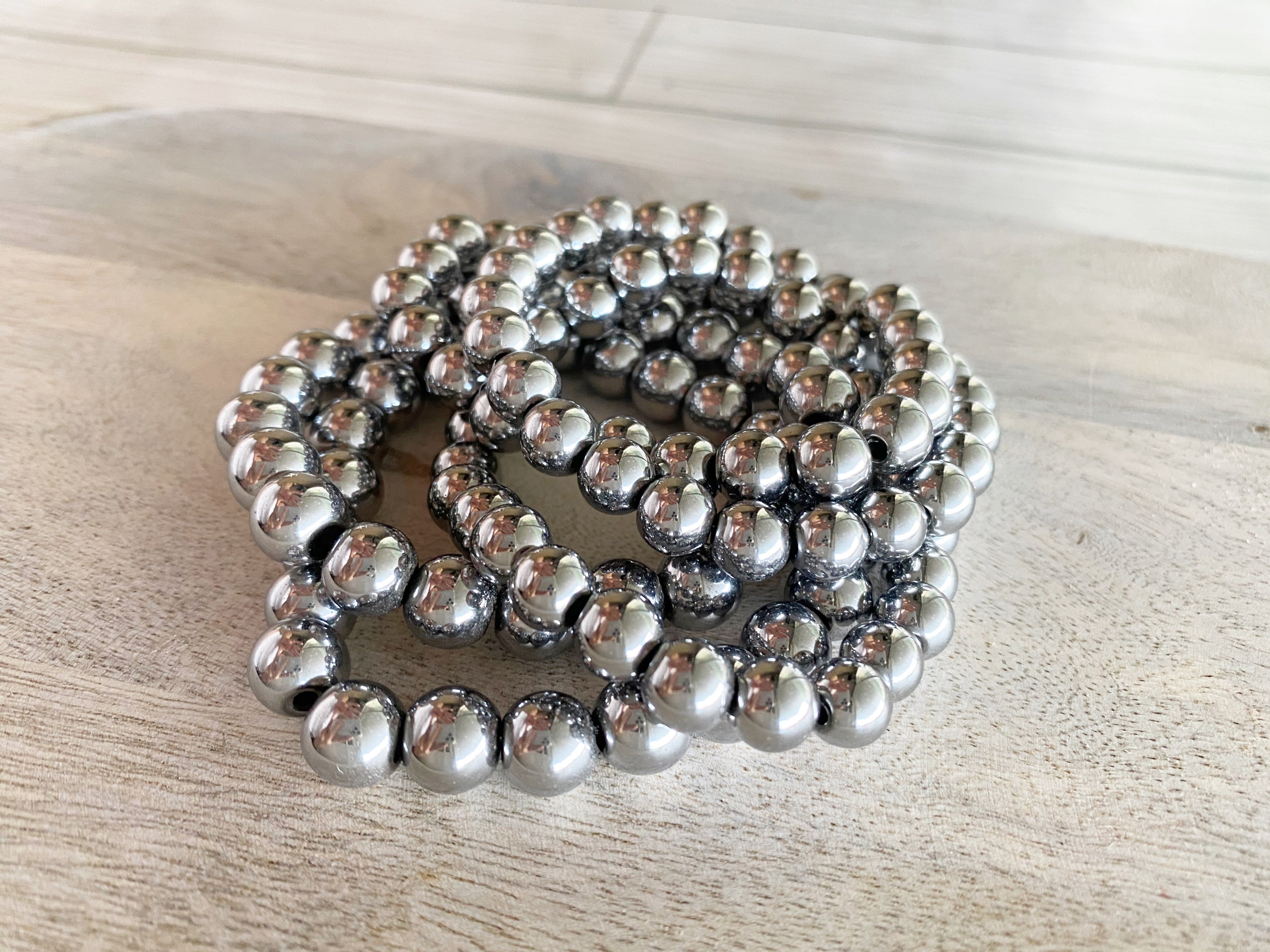 Hematite Single Beaded Bracelet