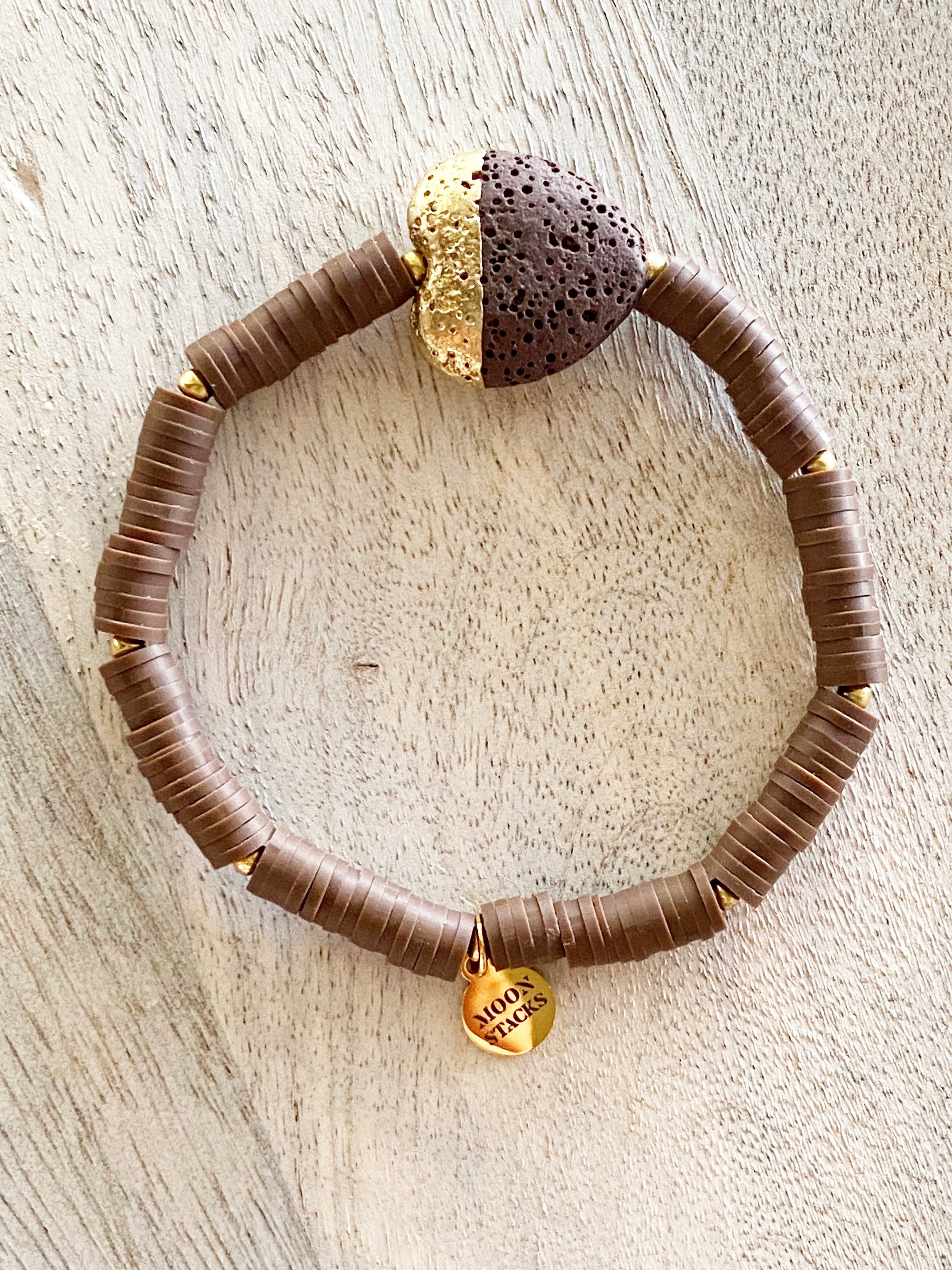 Heart Of Gold Single Beaded Bracelet