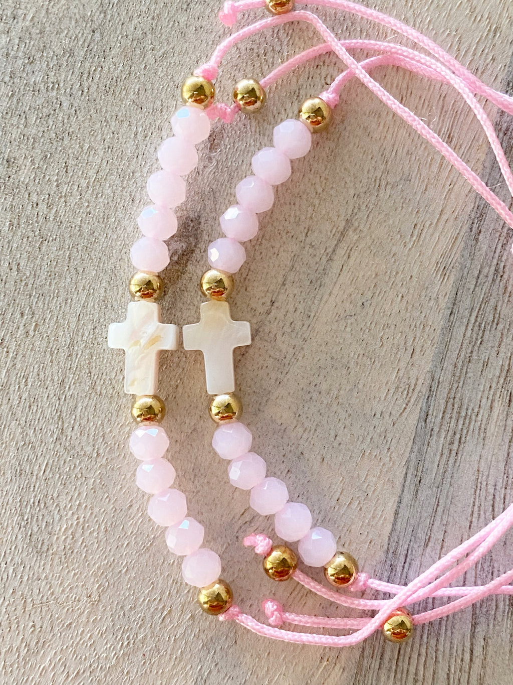 Cross String Bracelet (Pink)