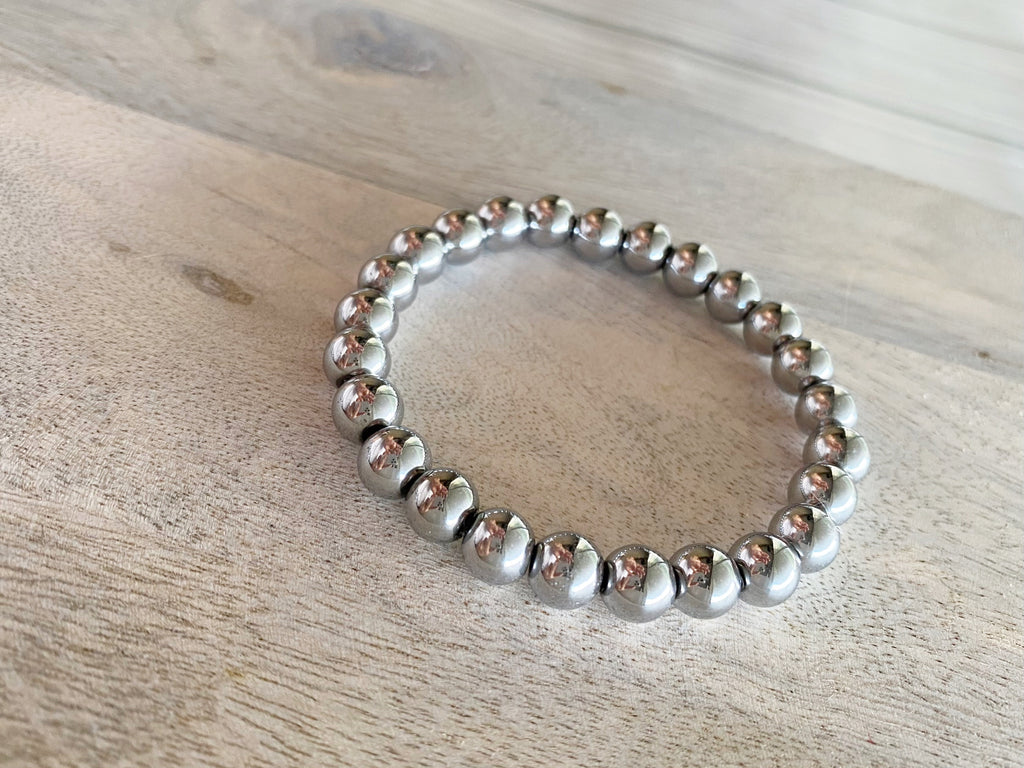 Hematite Single Beaded Bracelet