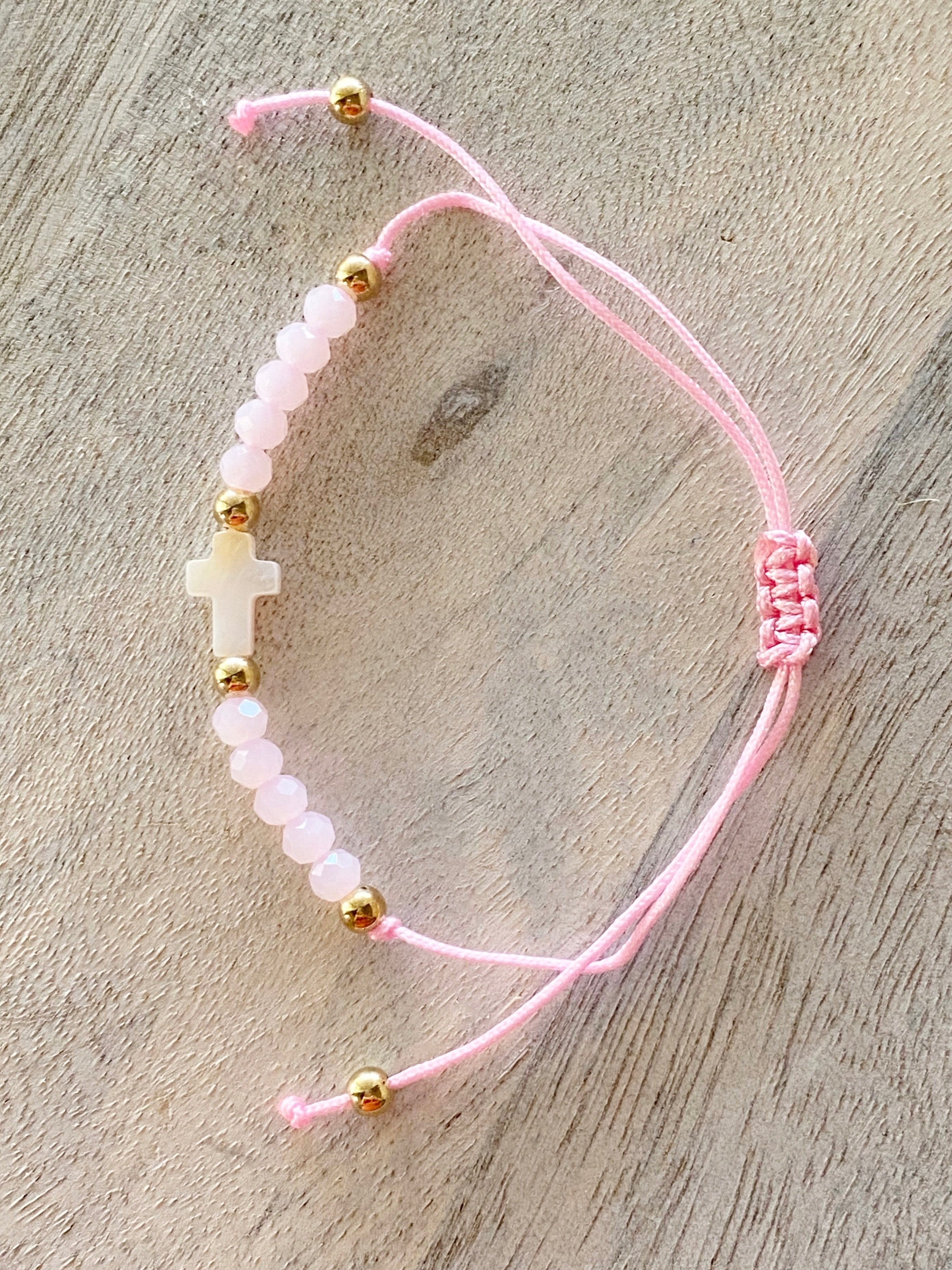 Cross String Bracelet (Pink)