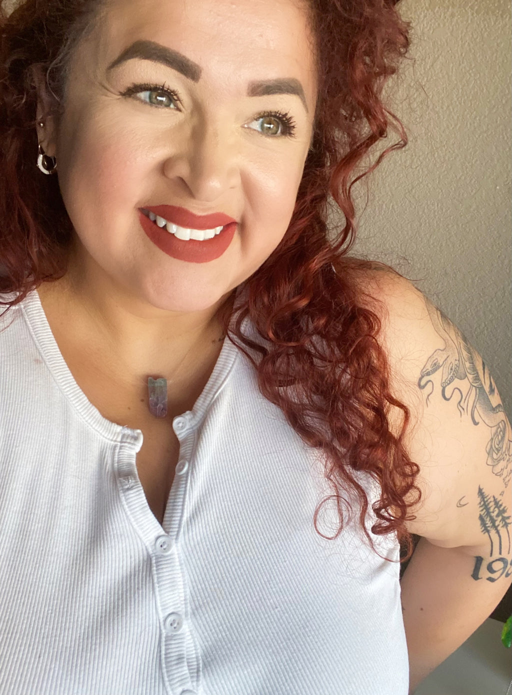 The Gigi Quartz Necklace-Blue & Pink