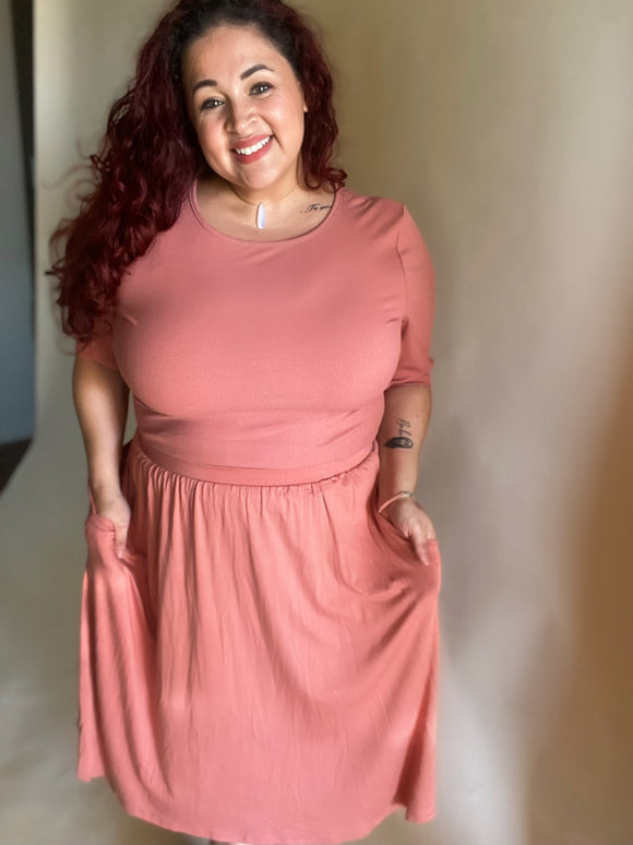 Rosie Midi Skirt Marsala