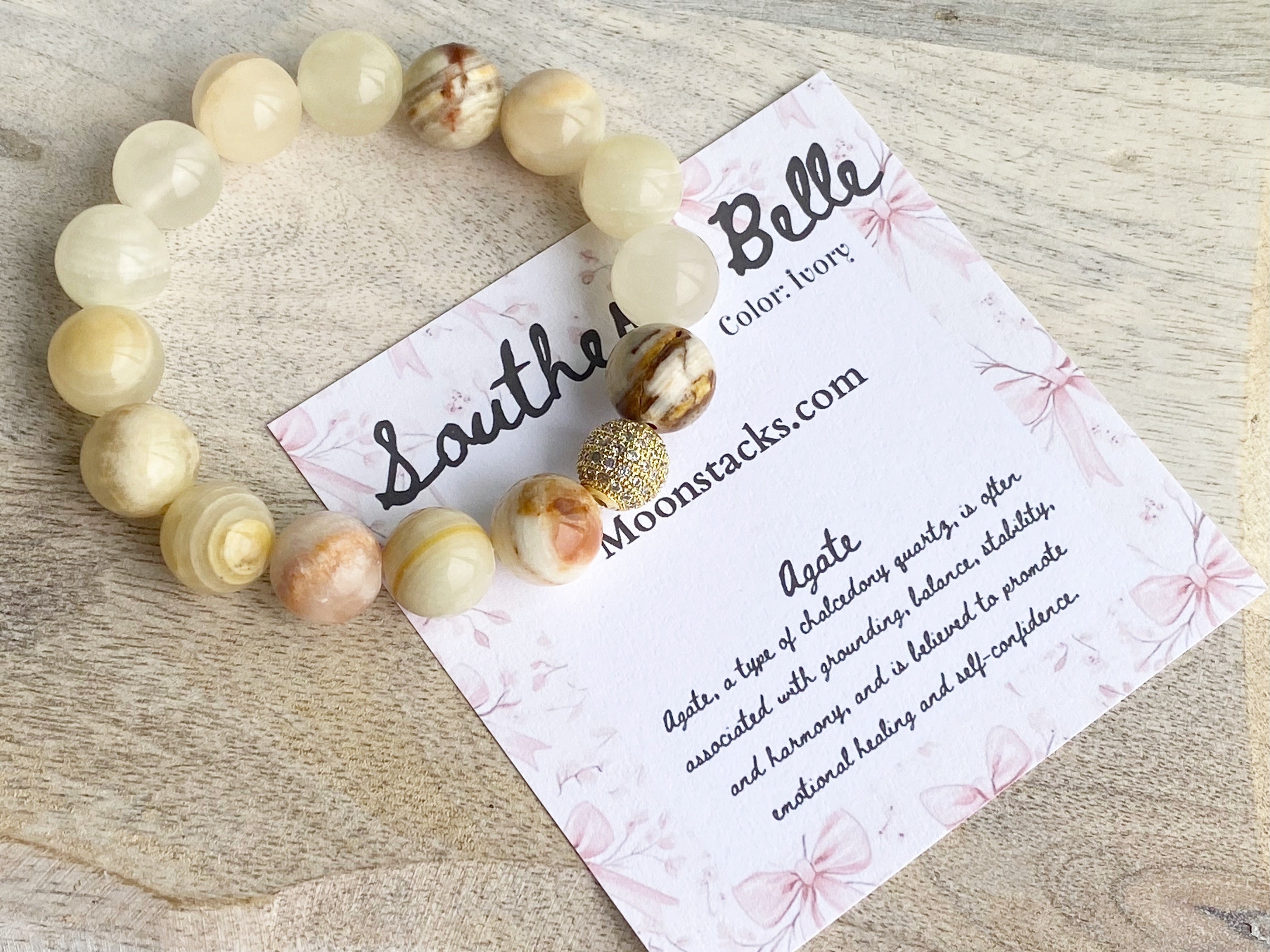 Ivory Agate Southern Belle Bracelet