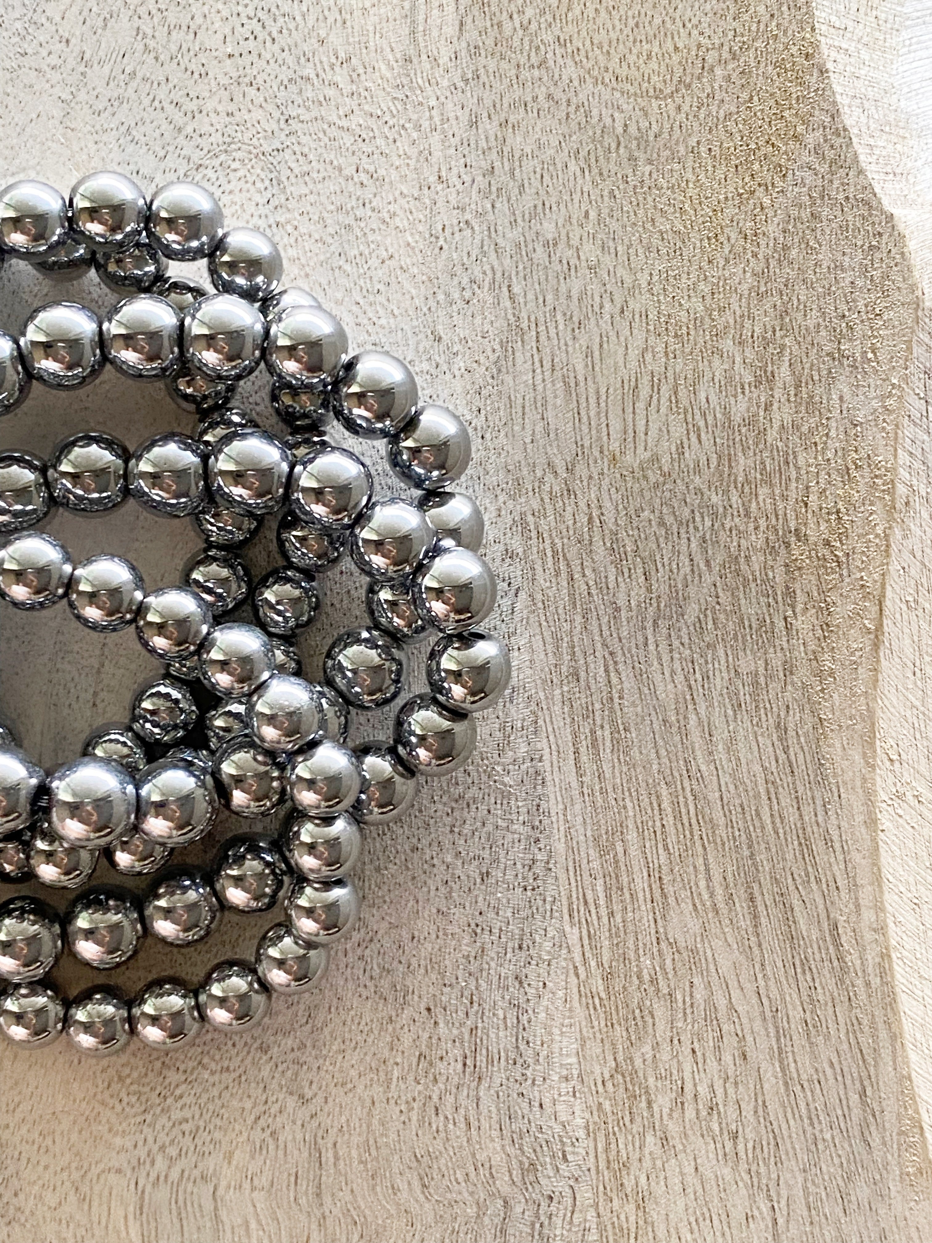 Hematite Single Beaded Bracelet