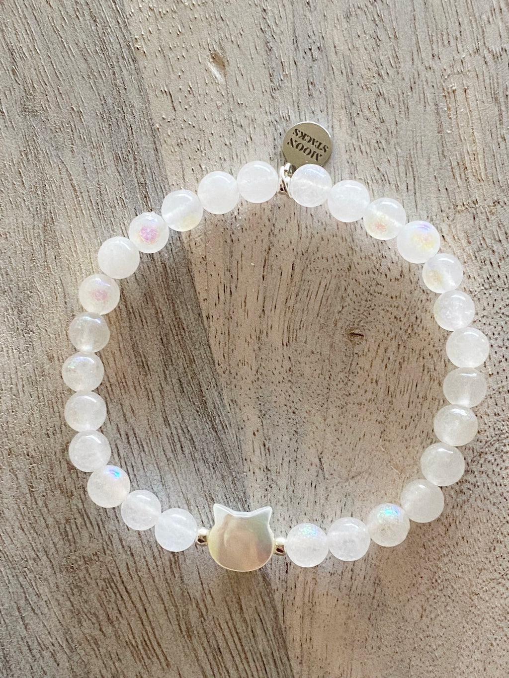 Meredith White Beaded Bracelet
