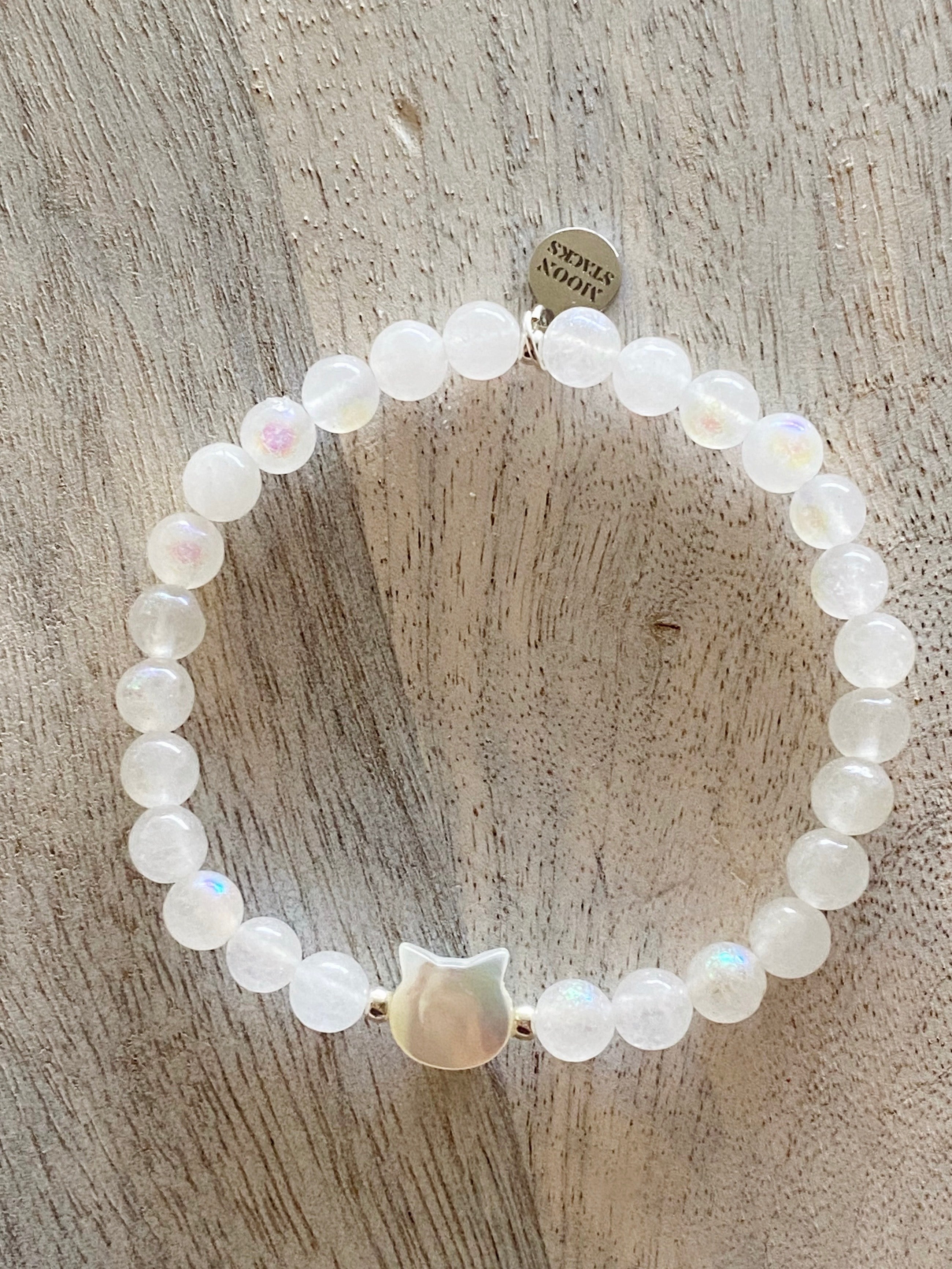 Meredith White Beaded Bracelet