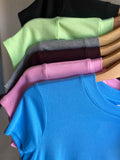 Lolita Ribbed Fabric Top Pink