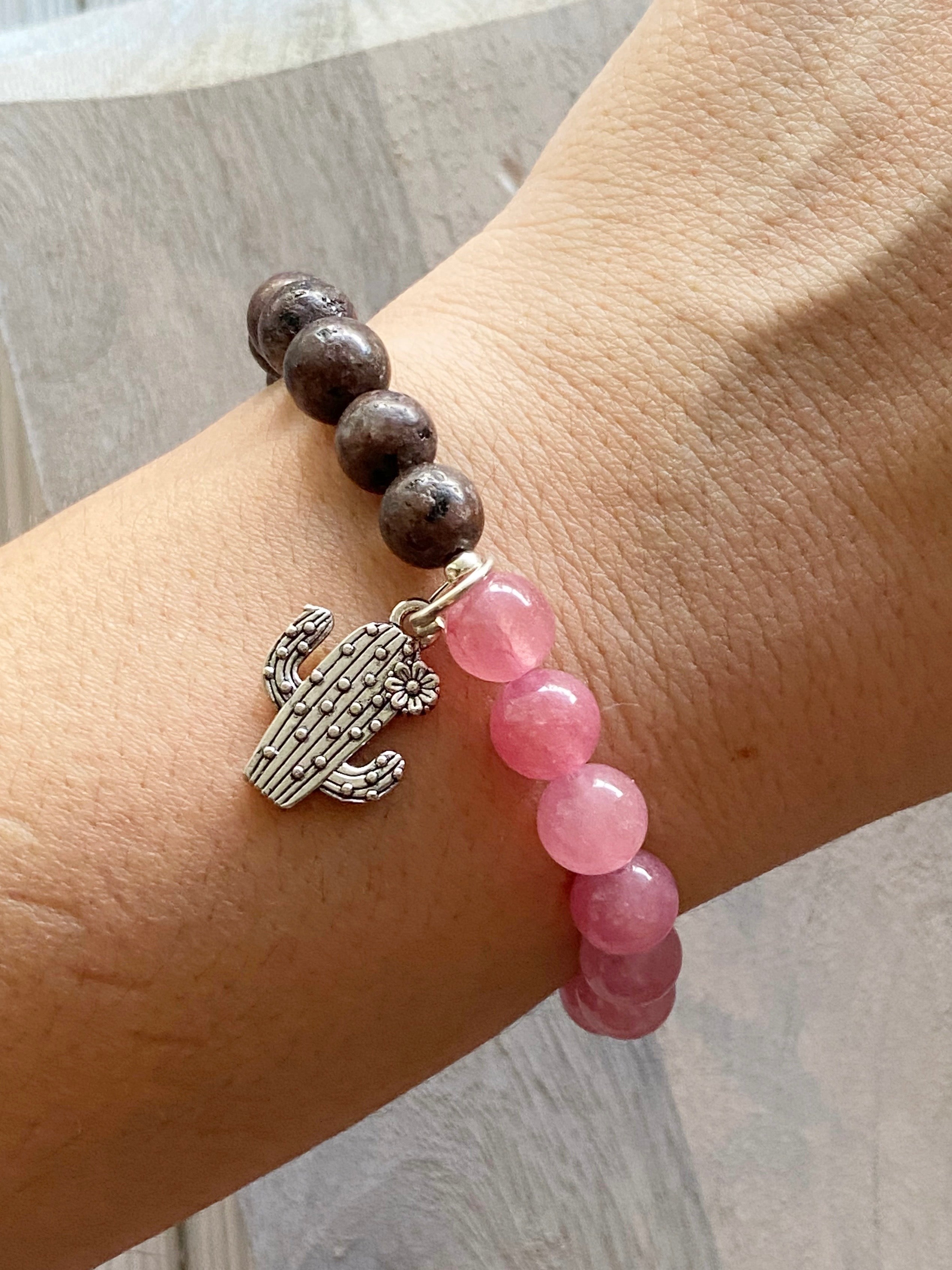 Desert Rose Single Beaded Bracelet