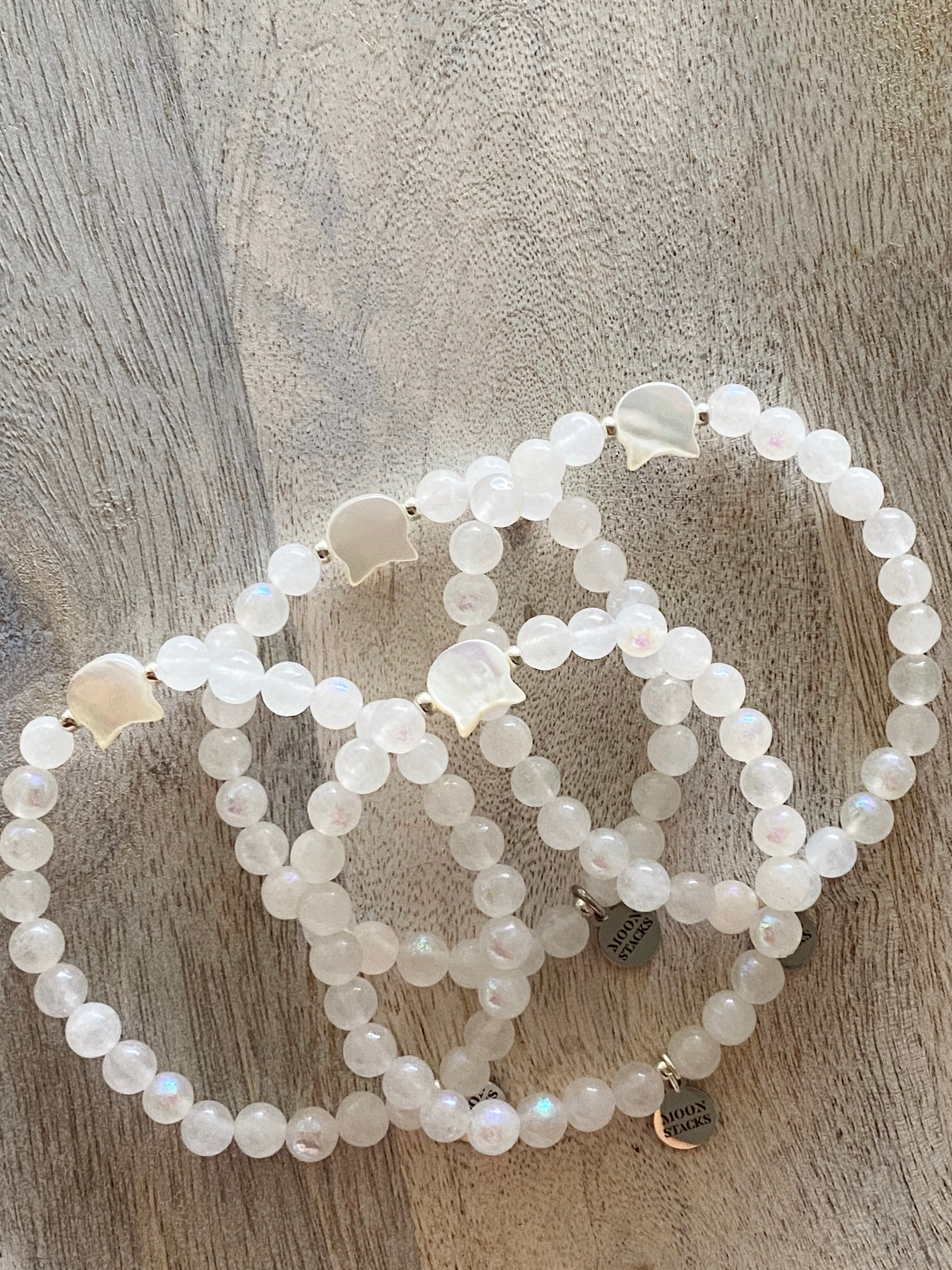 Meredith White Beaded Bracelet