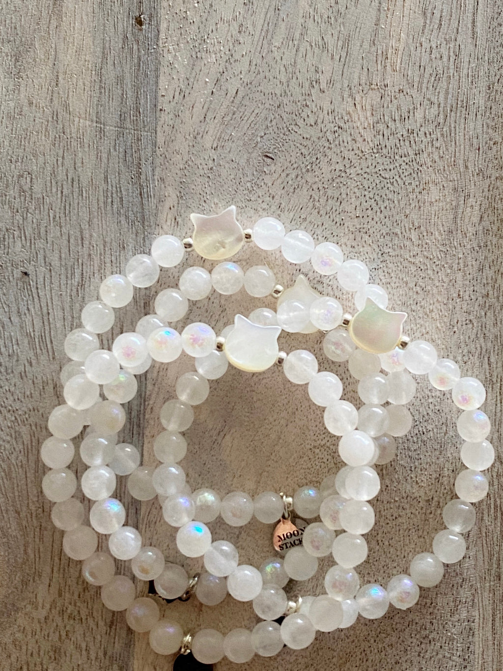Meredith White Beaded Bracelet