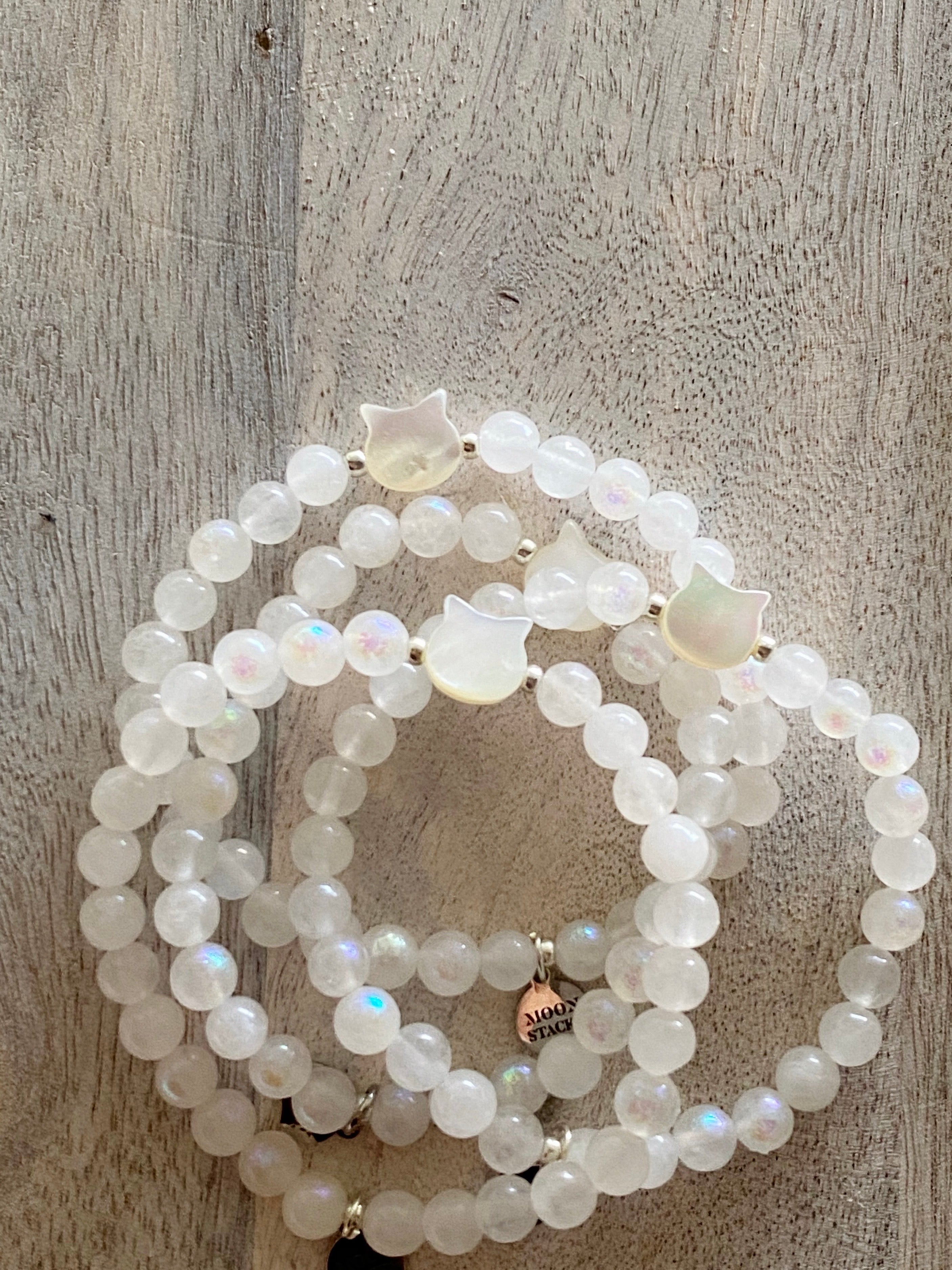 Meredith White Beaded Bracelet