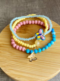 Annabella Butterfly Beaded Bracelet Stack