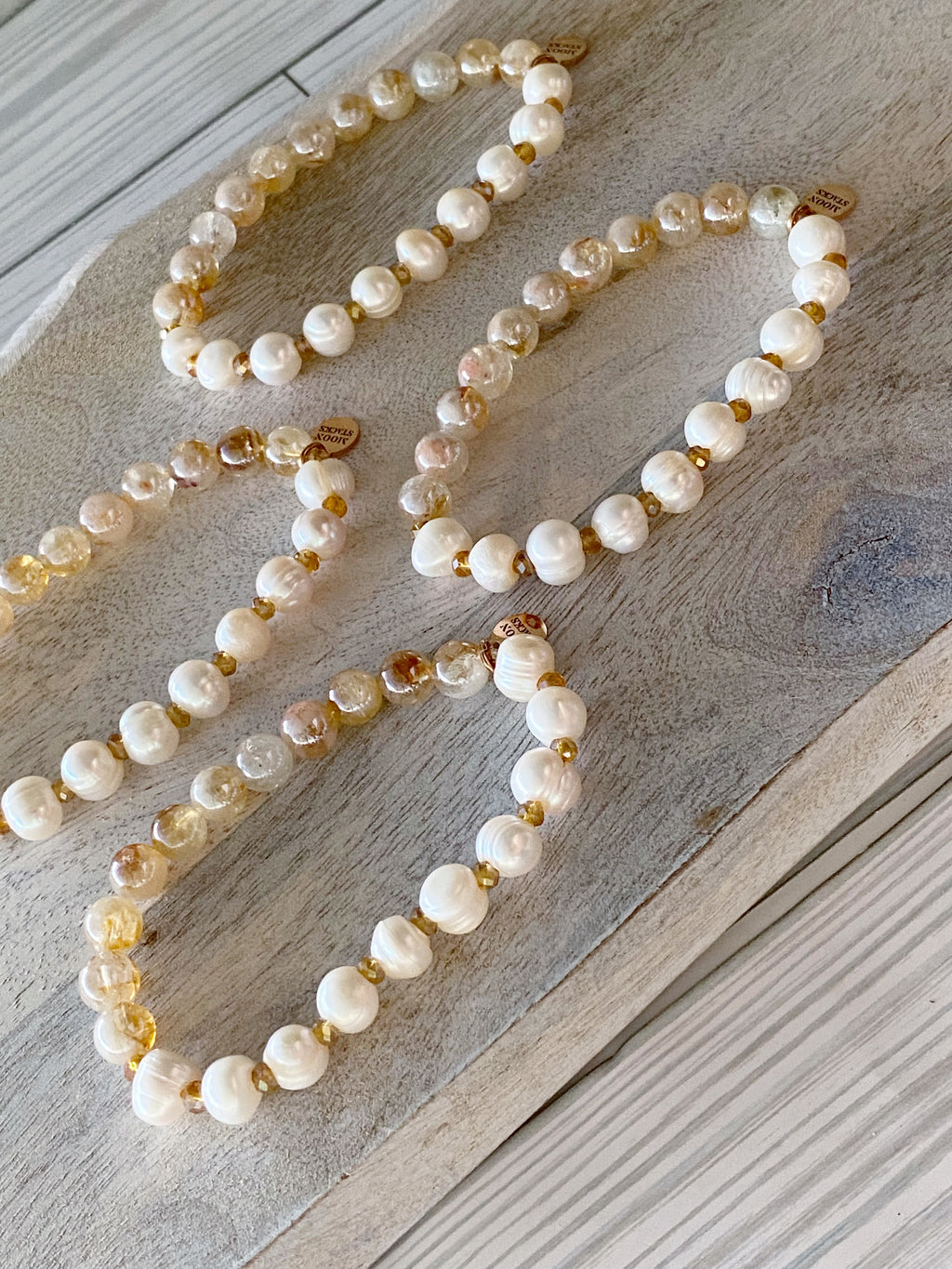 Bliss Citrine & Pearls Single Bracelet