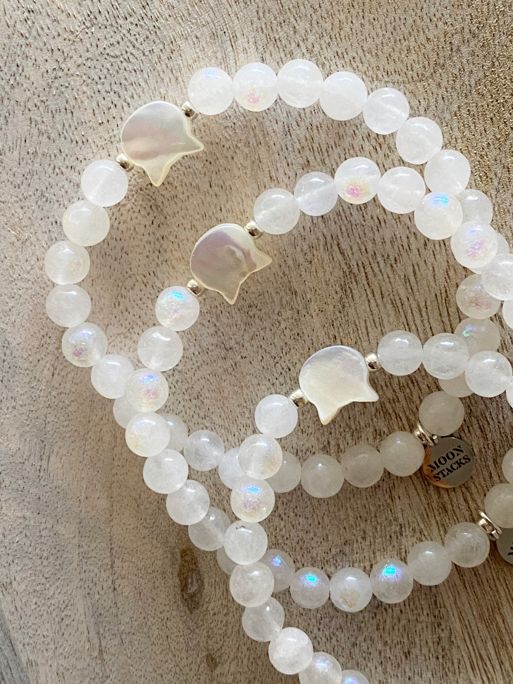 Meredith White Beaded Bracelet