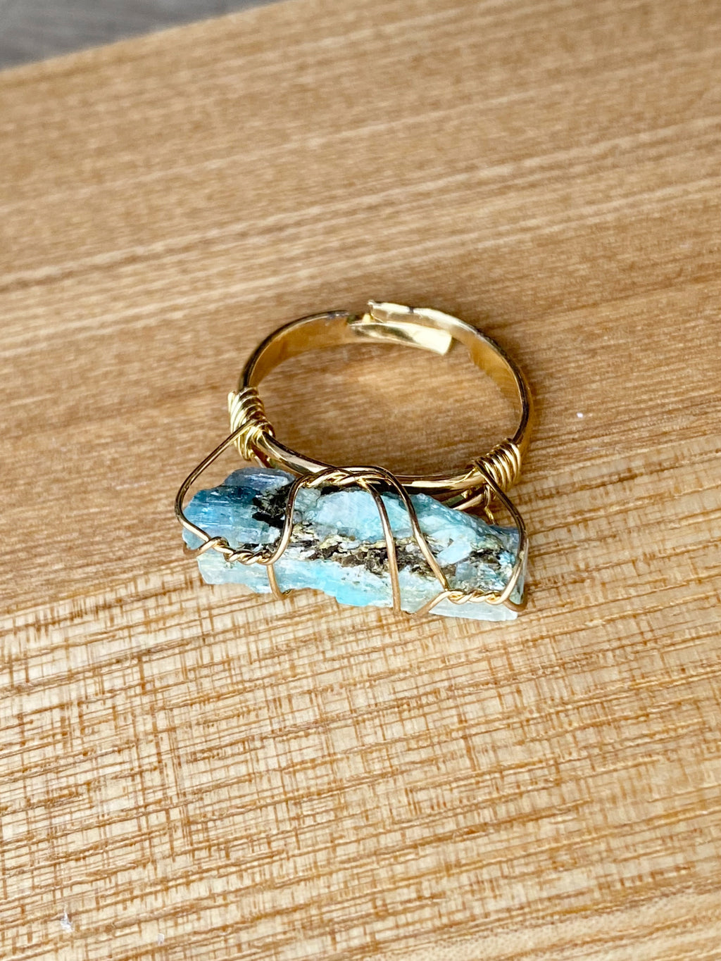 Blue Apatite Ring