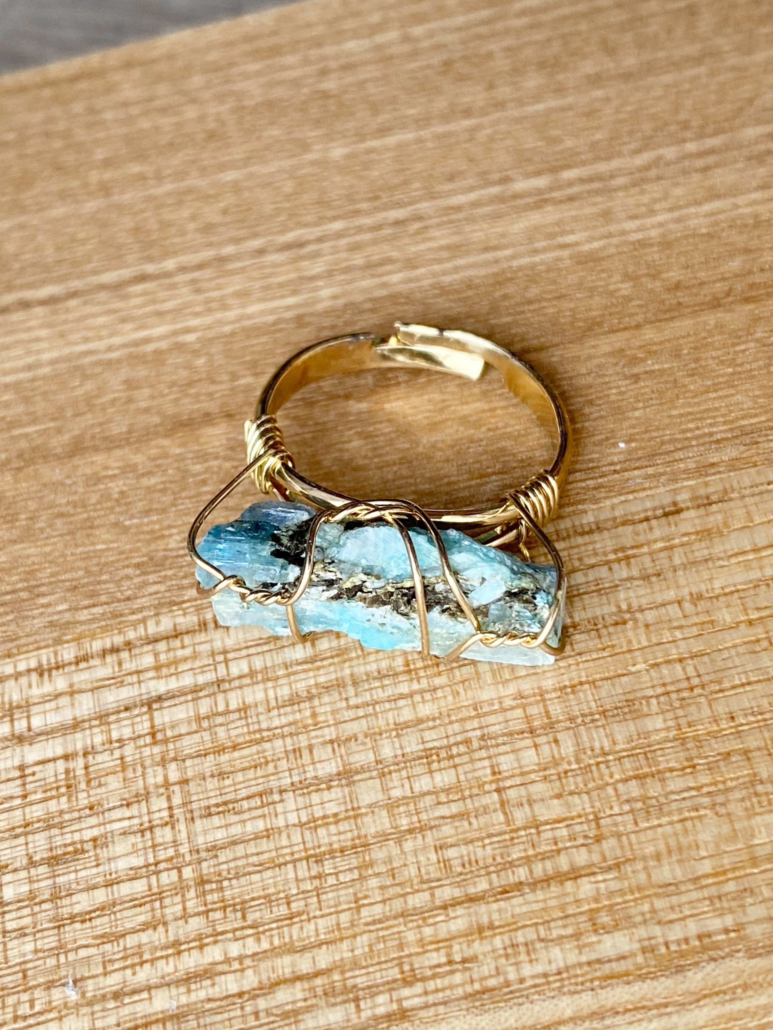 Blue Apatite Ring