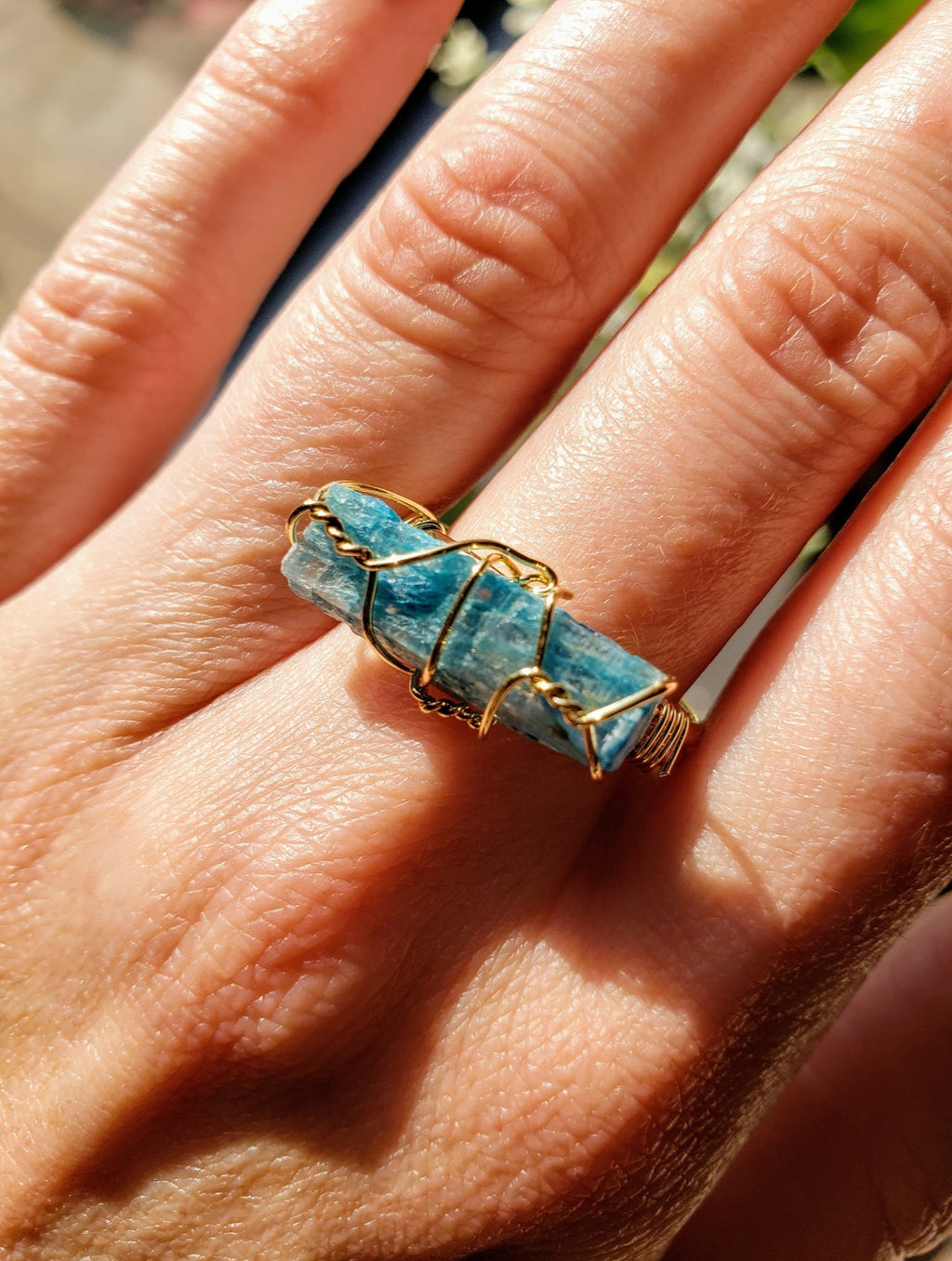 Blue Apatite Ring