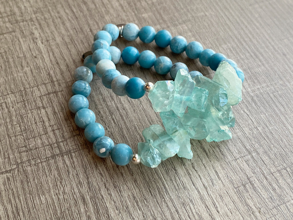 Larimar Beaded Bracelet