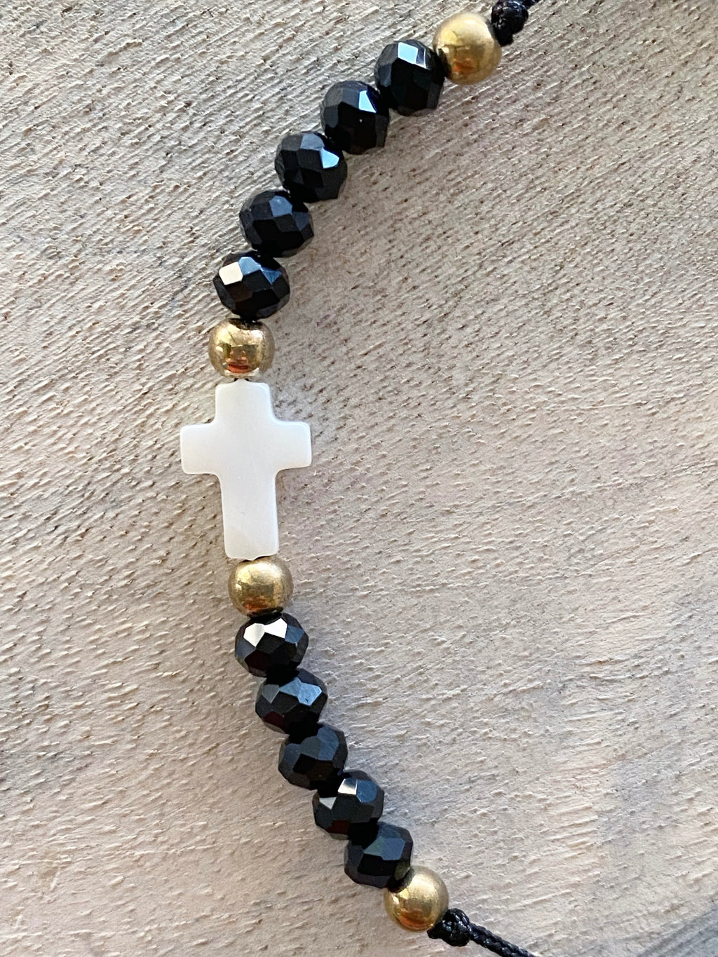 Cross String Bracelet (Black)