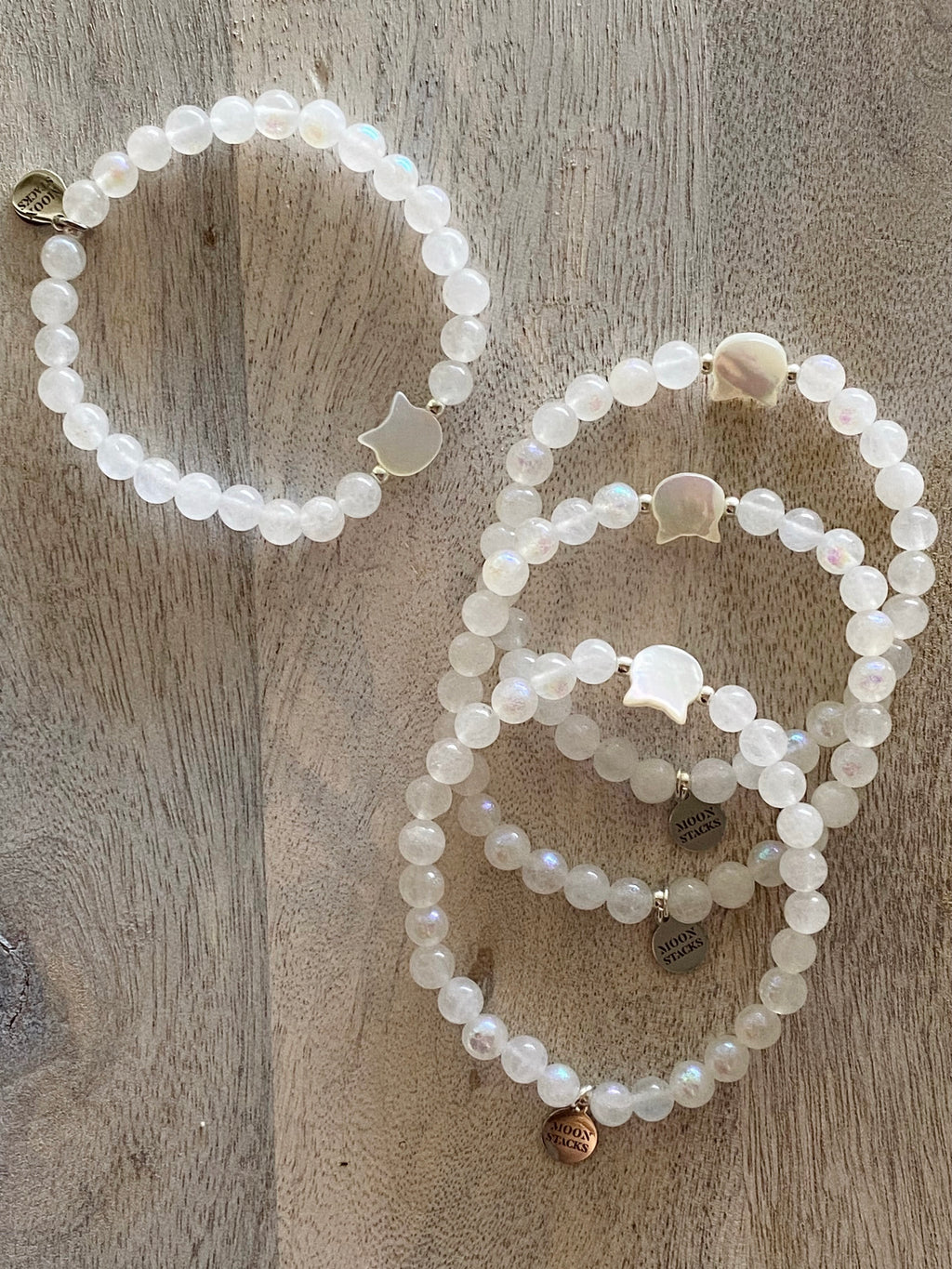 Meredith White Beaded Bracelet