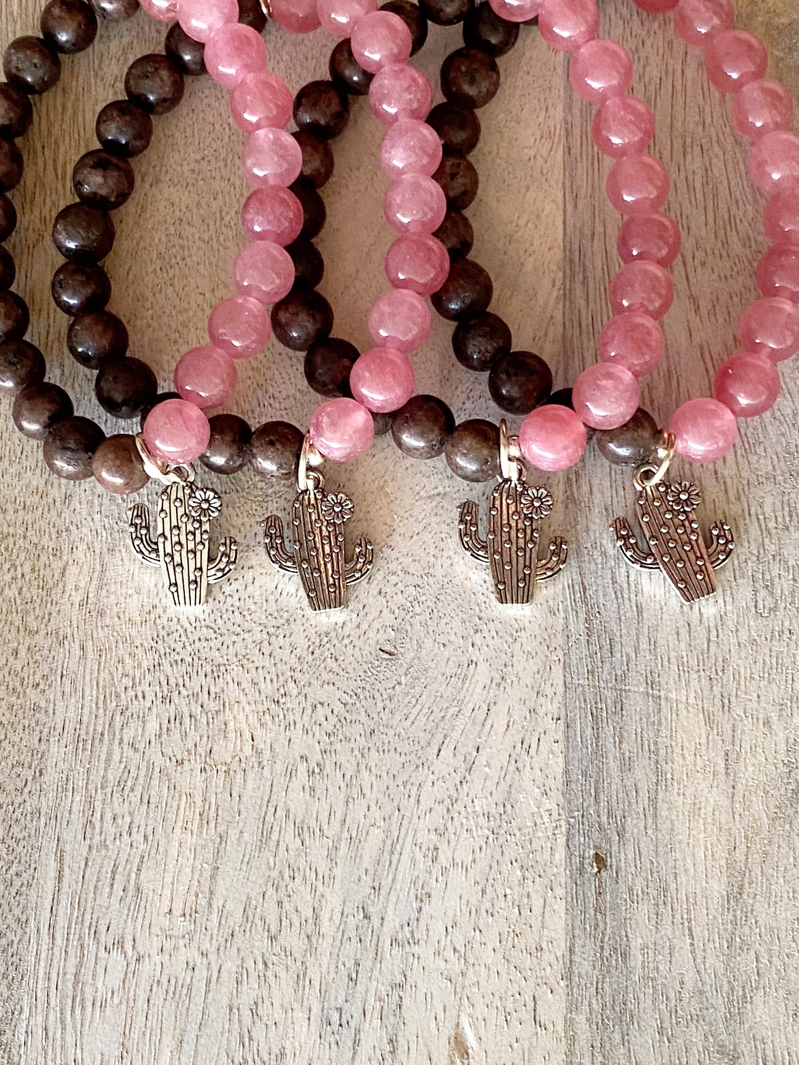 Desert Rose Single Beaded Bracelet