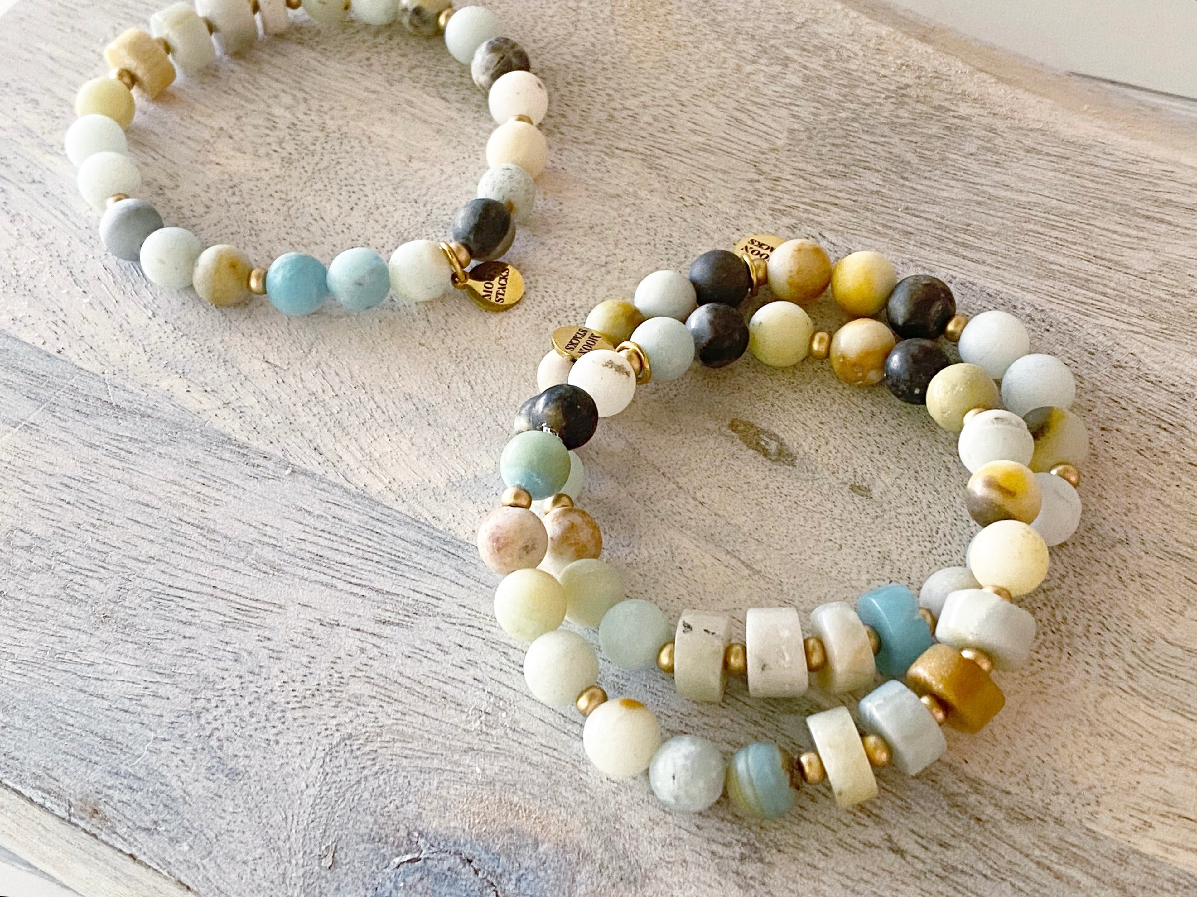 Italia Amazonite Single Beaded Bracelet