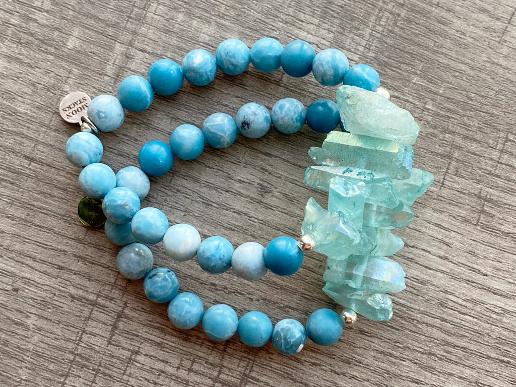 Larimar Beaded Bracelet