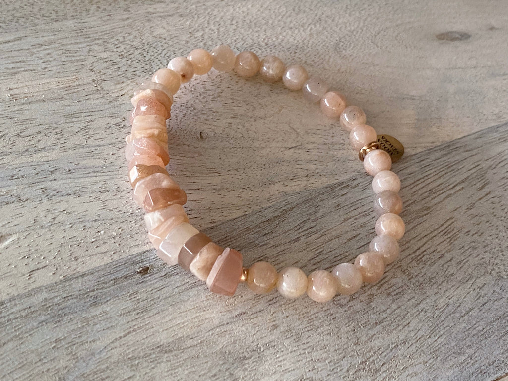 Sunstone Single Beaded Bracelet