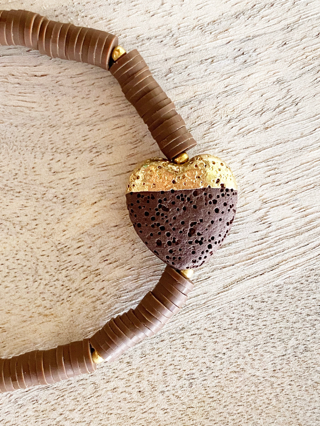 Heart Of Gold Single Beaded Bracelet