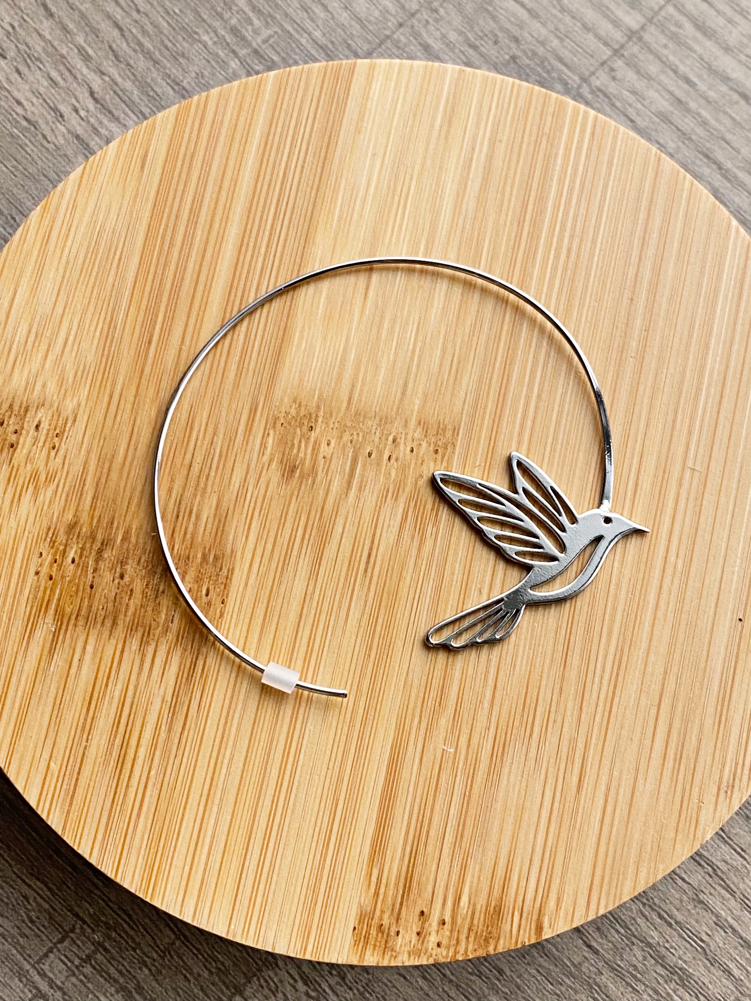 Hummingbird Hoop Earrings