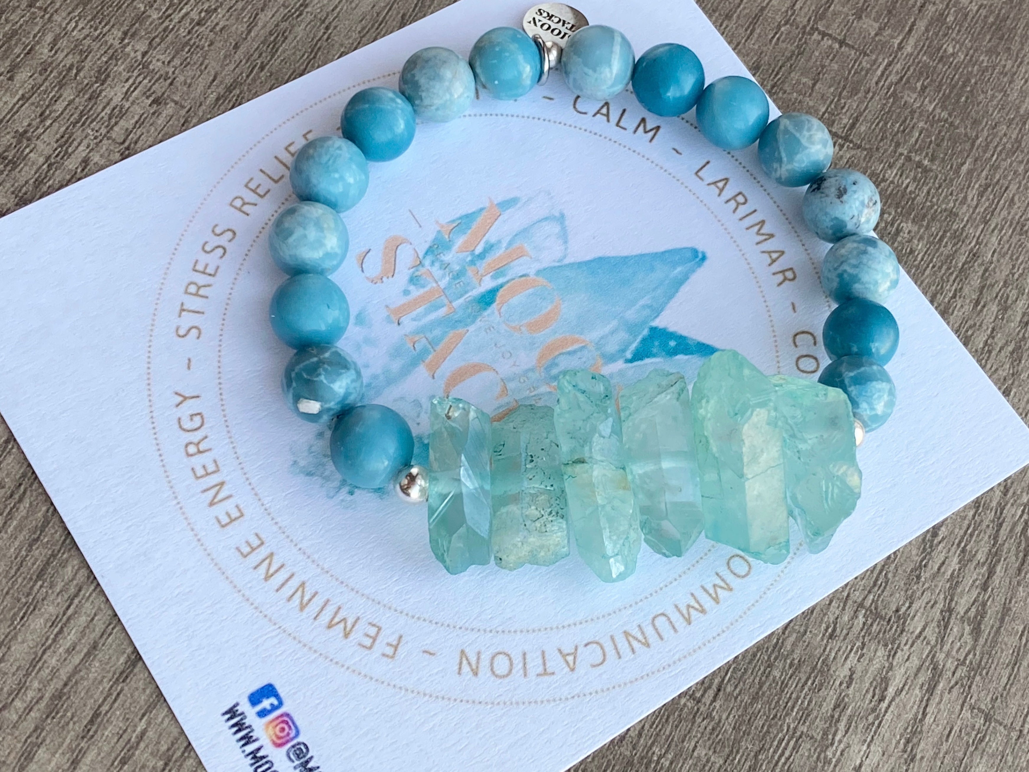 Larimar Beaded Bracelet