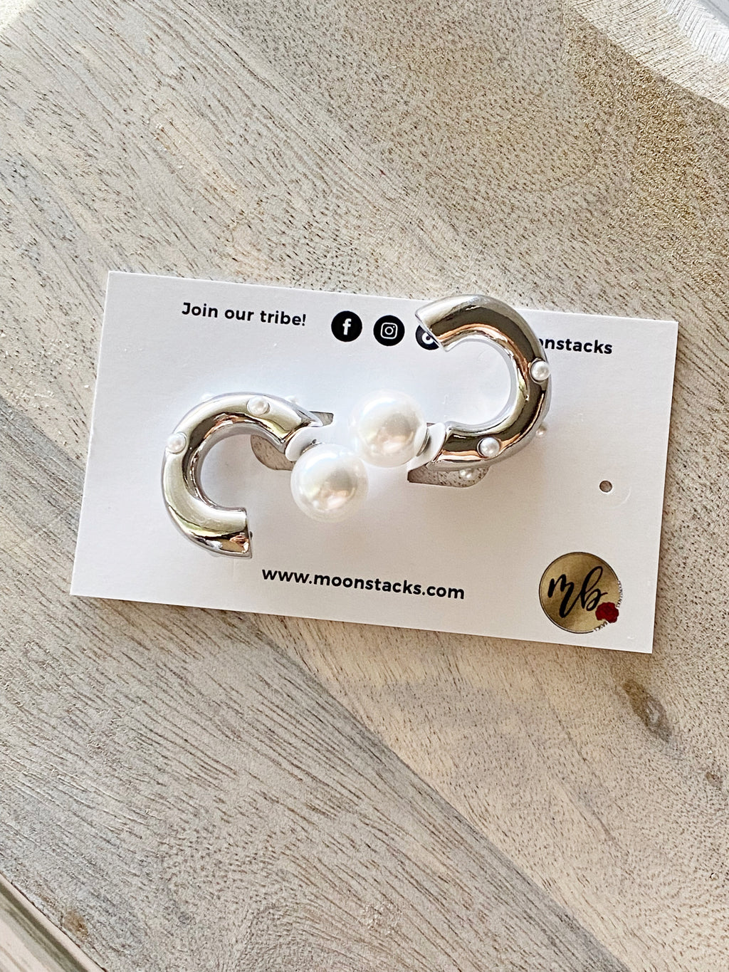 Averly Earrings-Silver Tone