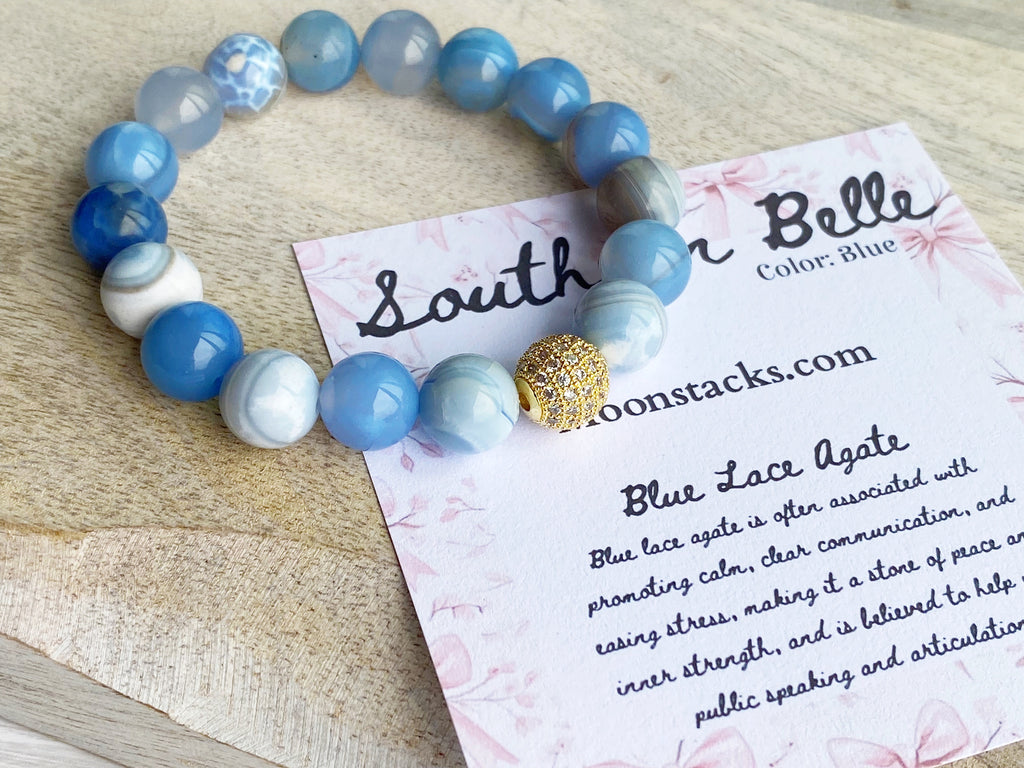 Blue Lace Agate Southern Belle Bracelet
