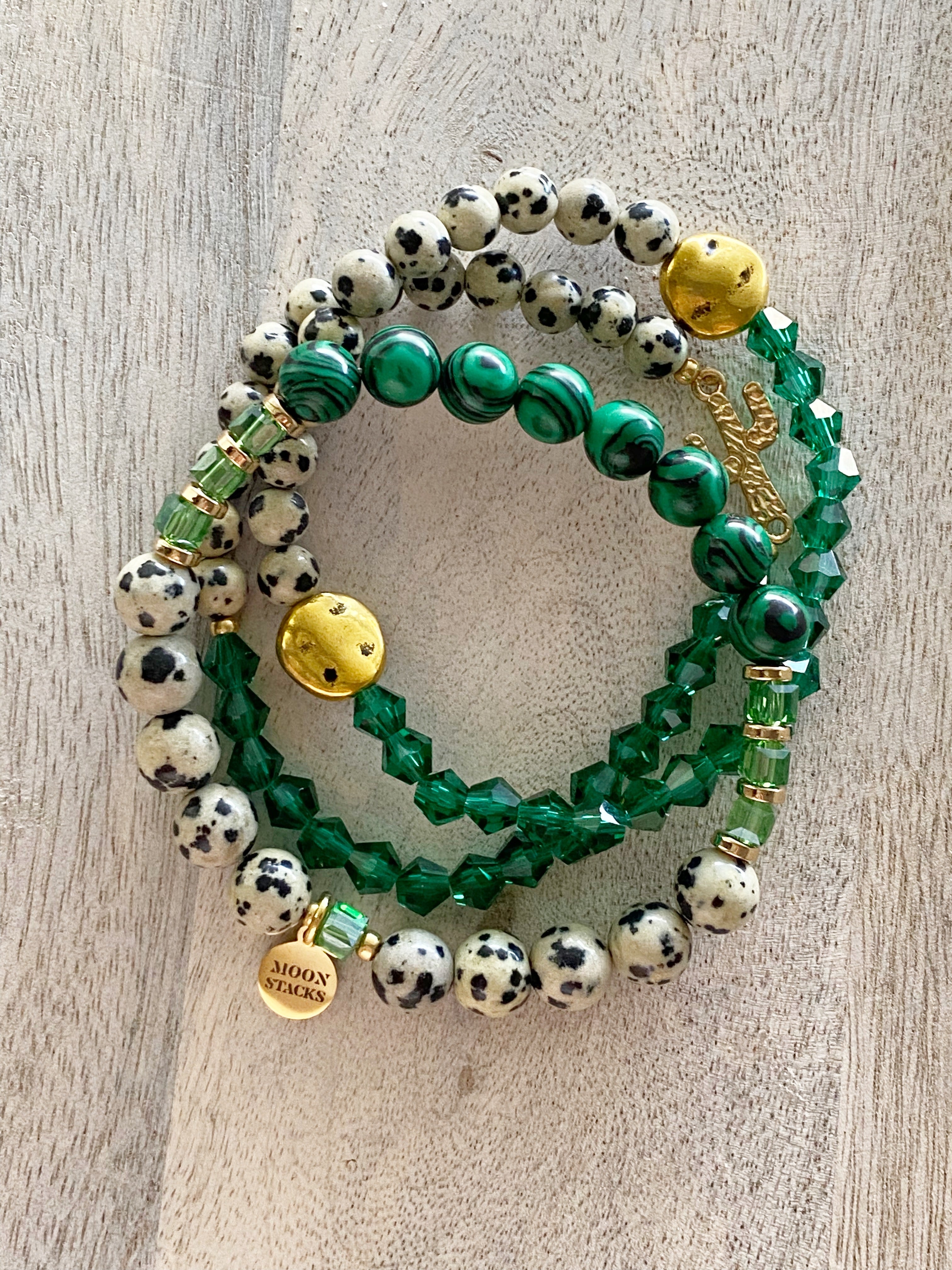 Desert Gem Beaded Bracelet Stack