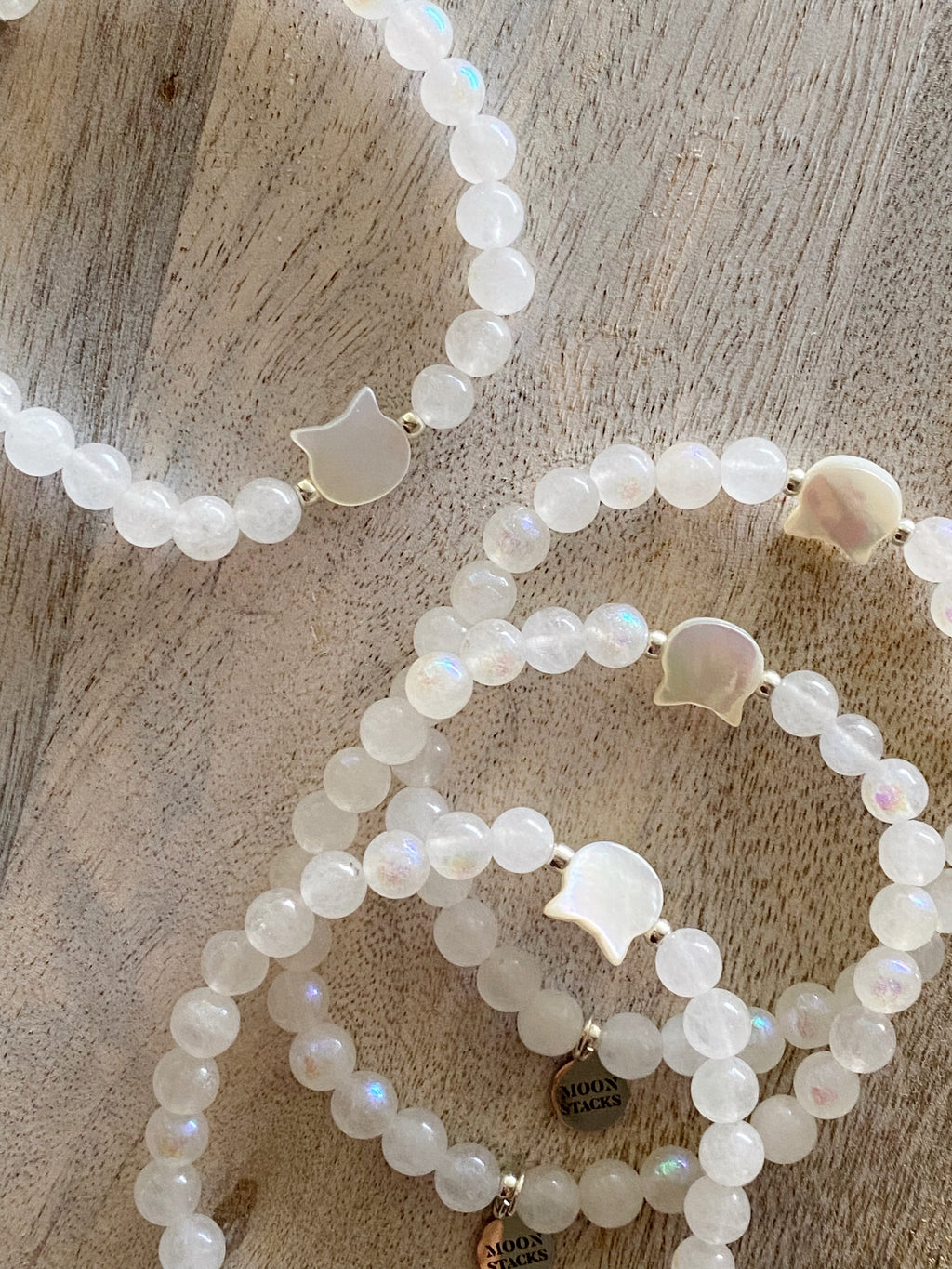 Meredith White Beaded Bracelet