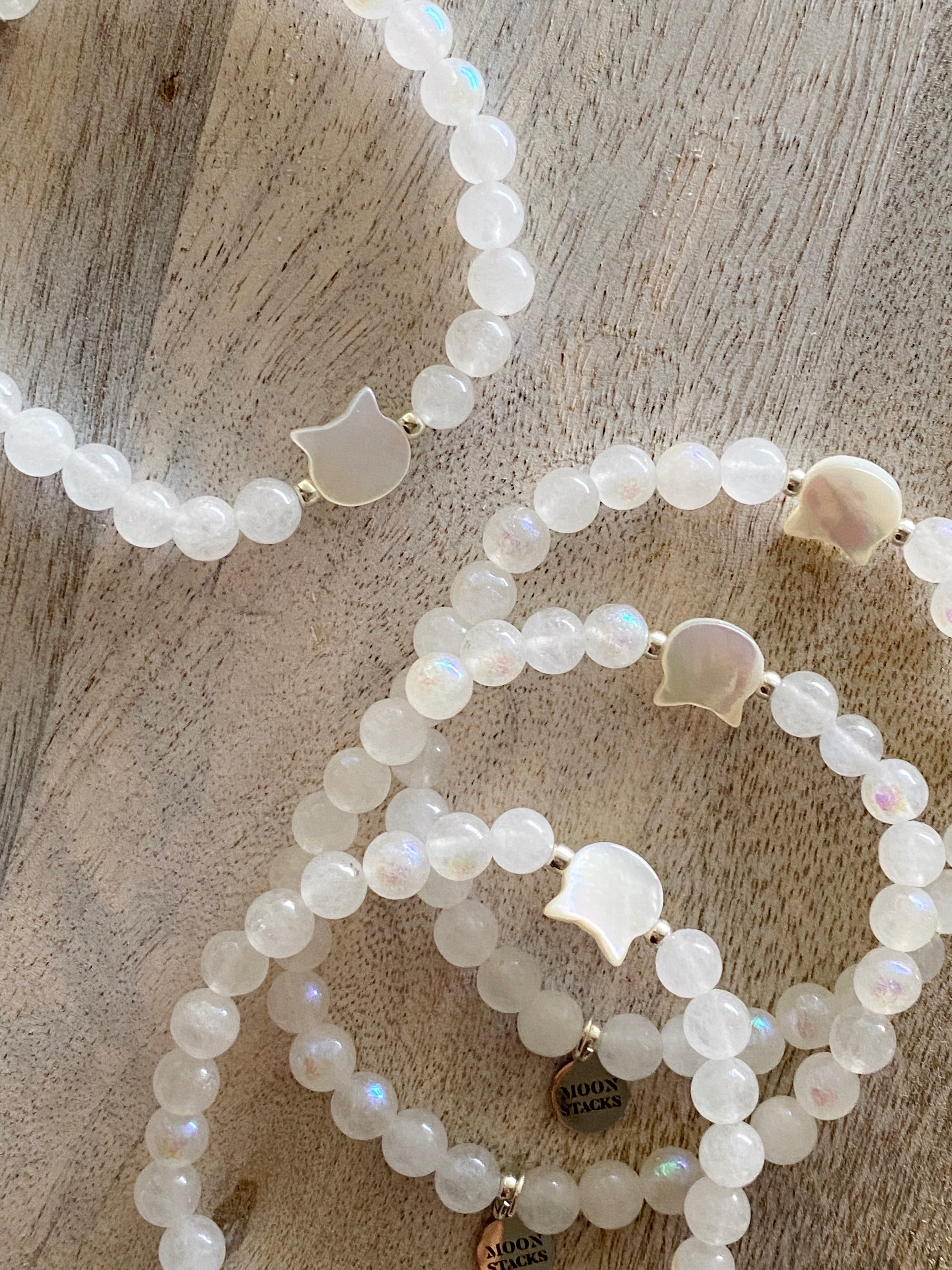 Meredith White Beaded Bracelet