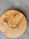 Butterfly Kisses Rose Quartz Lariat Necklace